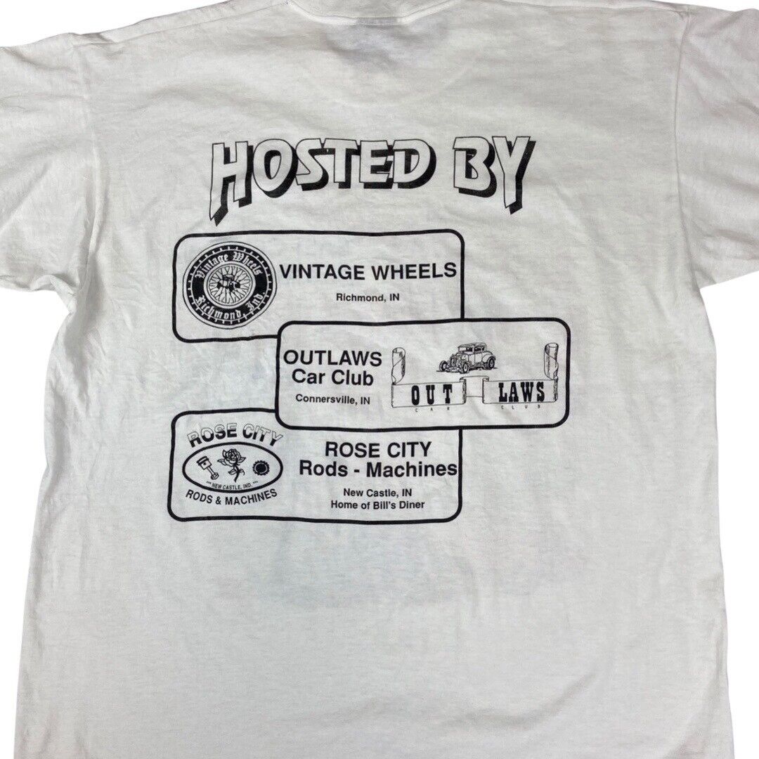 VTG 1996 White National Street Rod Association Appreciation Day Graphic Tee LRG