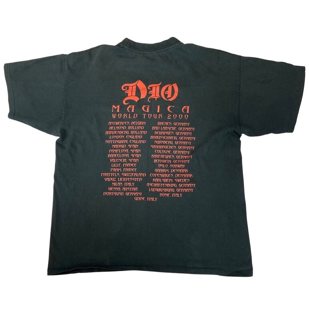 Vintage 2000 Dio Magica World Tour Double Sided Graphic T-Shirt XL