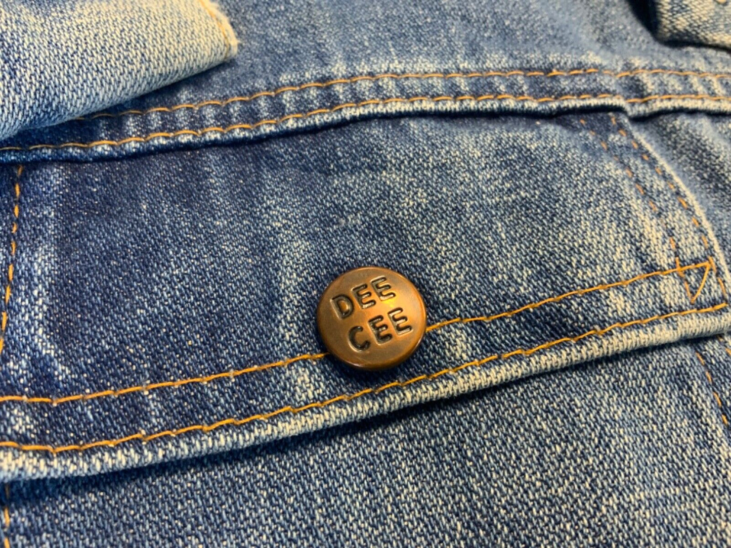 VTG 70s USA WASHINGTON DEE CEE DENIM TRUCKER RODEO JACKET ROCKABILLY 38” S