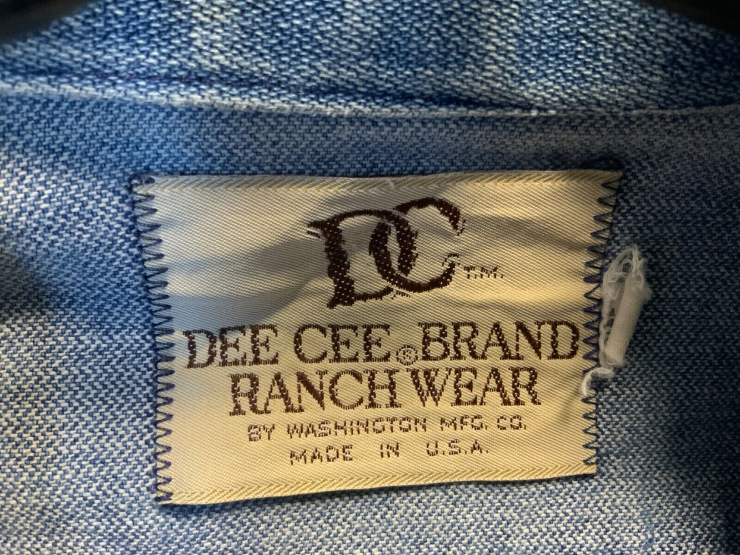 VTG 70s USA WASHINGTON DEE CEE DENIM TRUCKER RODEO JACKET ROCKABILLY 38” S