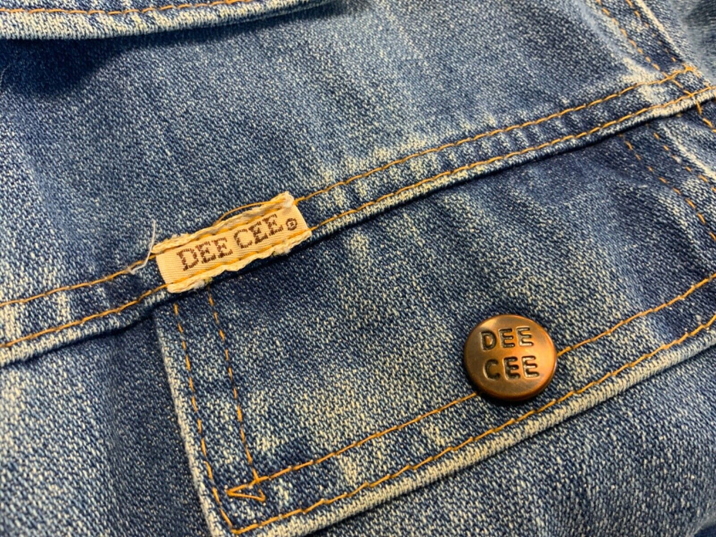 VTG 70s USA WASHINGTON DEE CEE DENIM TRUCKER RODEO JACKET ROCKABILLY 38” S