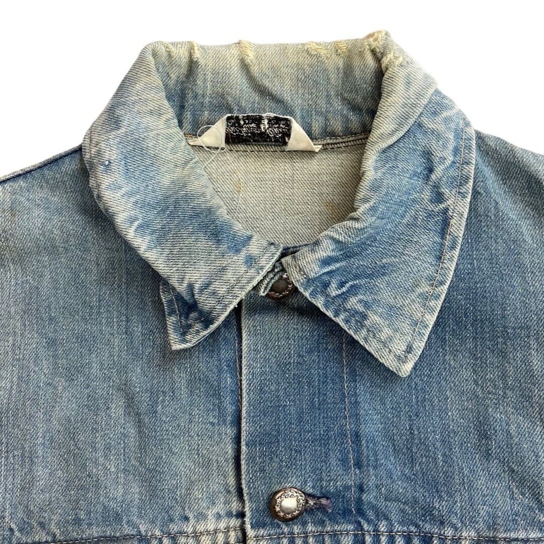 VTG 70s USA MR LEGGS WESTERN WEAR DENIM TRUCKER RODEO JACKET ROCKABILLY 38” S