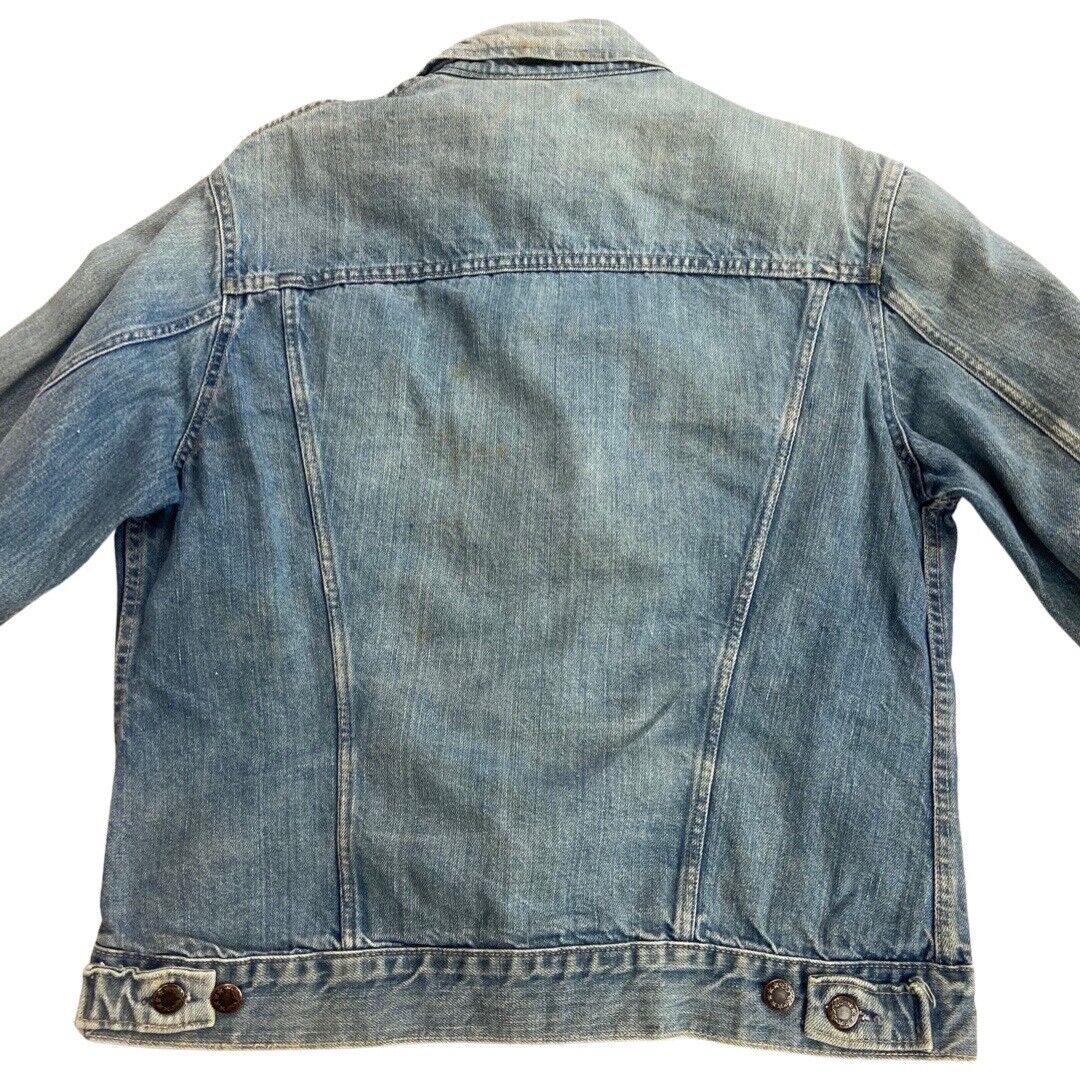 VTG 70s USA MR LEGGS WESTERN WEAR DENIM TRUCKER RODEO JACKET ROCKABILLY 38” S