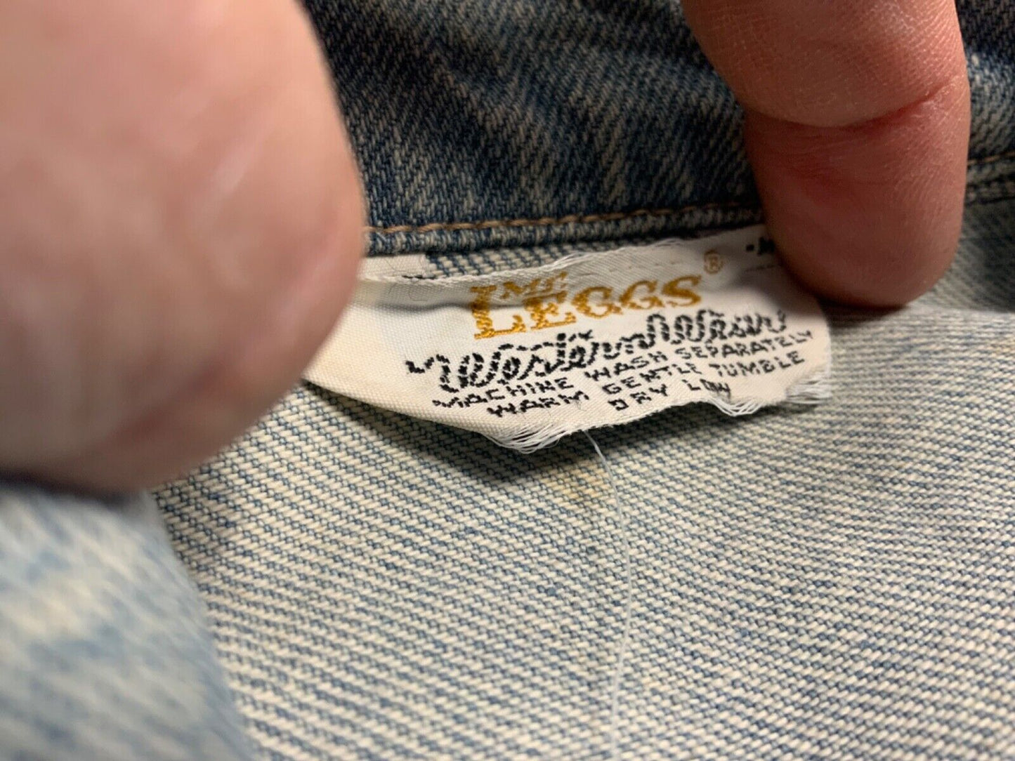 VTG 70s USA MR LEGGS WESTERN WEAR DENIM TRUCKER RODEO JACKET ROCKABILLY 38” S