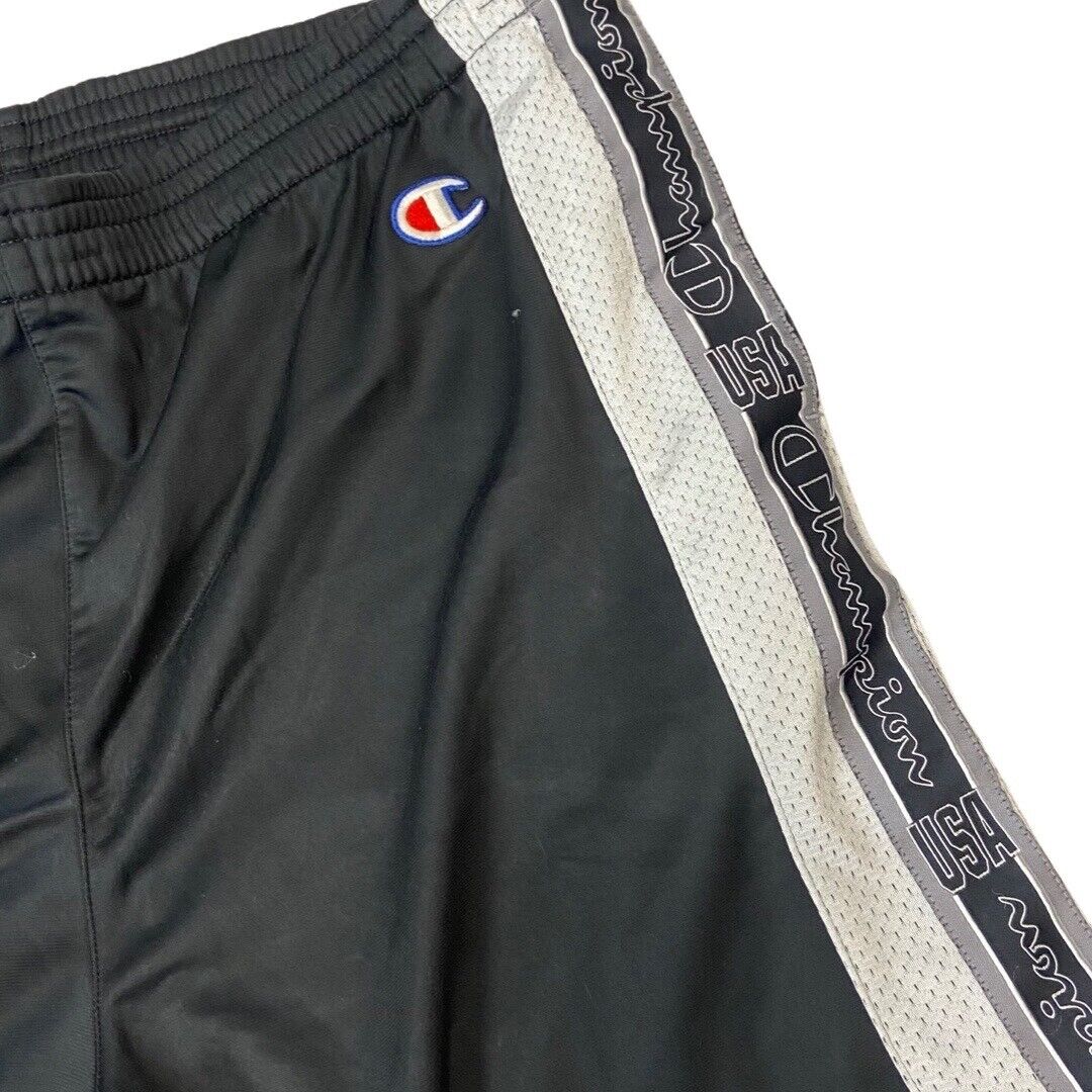 2000s Black & Silver Champion USA Basketball Shorts Large