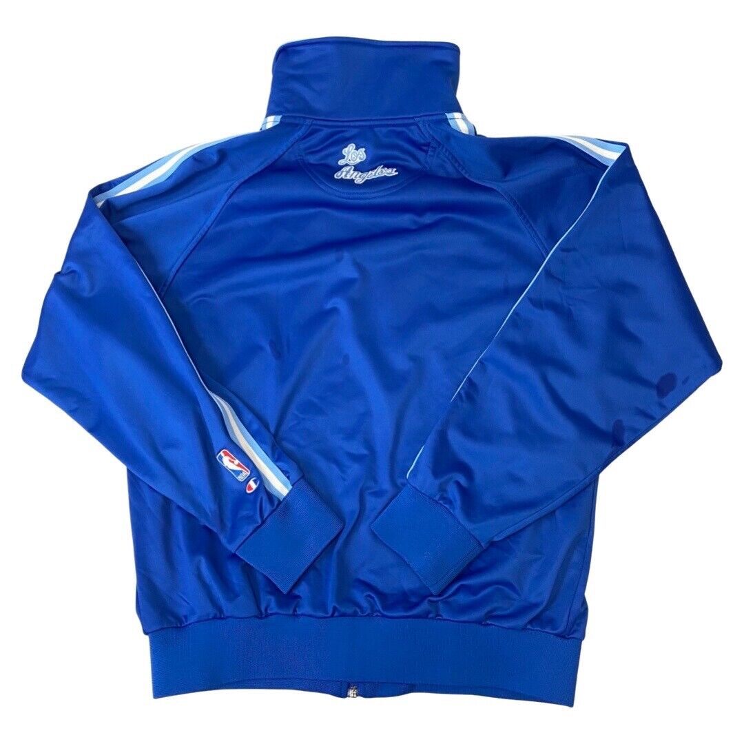 00s Blue Champion Hardwood Classics Los Angeles Lakers Zip-Up Track Jacket Large