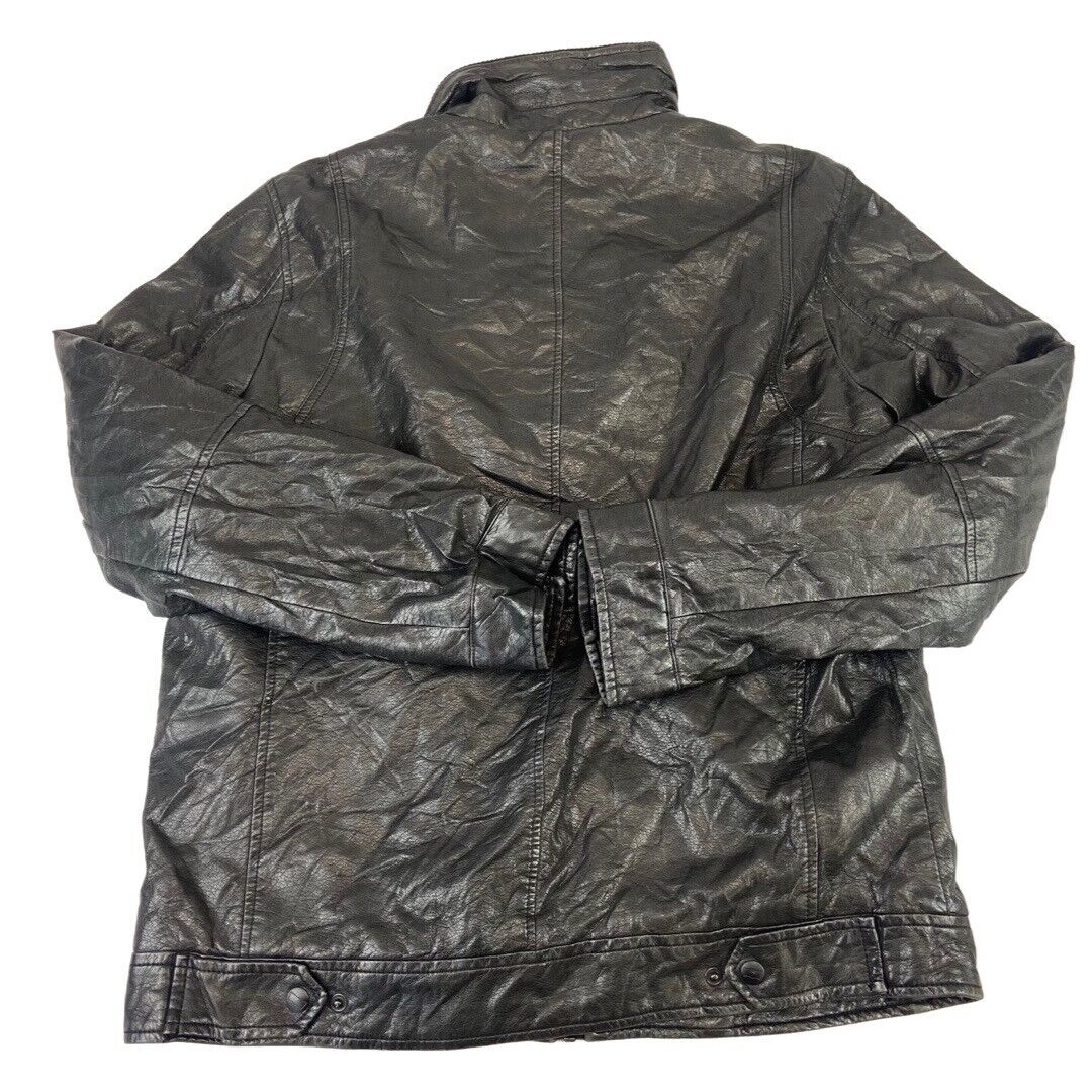 LEVIS RED TAB SOFT LEATHER 5 POCKET CHORE JACKET SHERPA LINED MOD VESPA GS 40” M