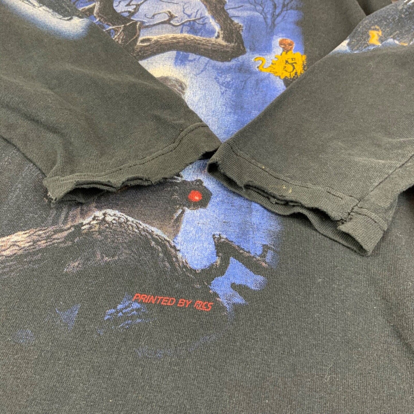 Vintage 1994 Black Running Wild Black Hand Inn Graphic long Sleeve T-Shirt XL