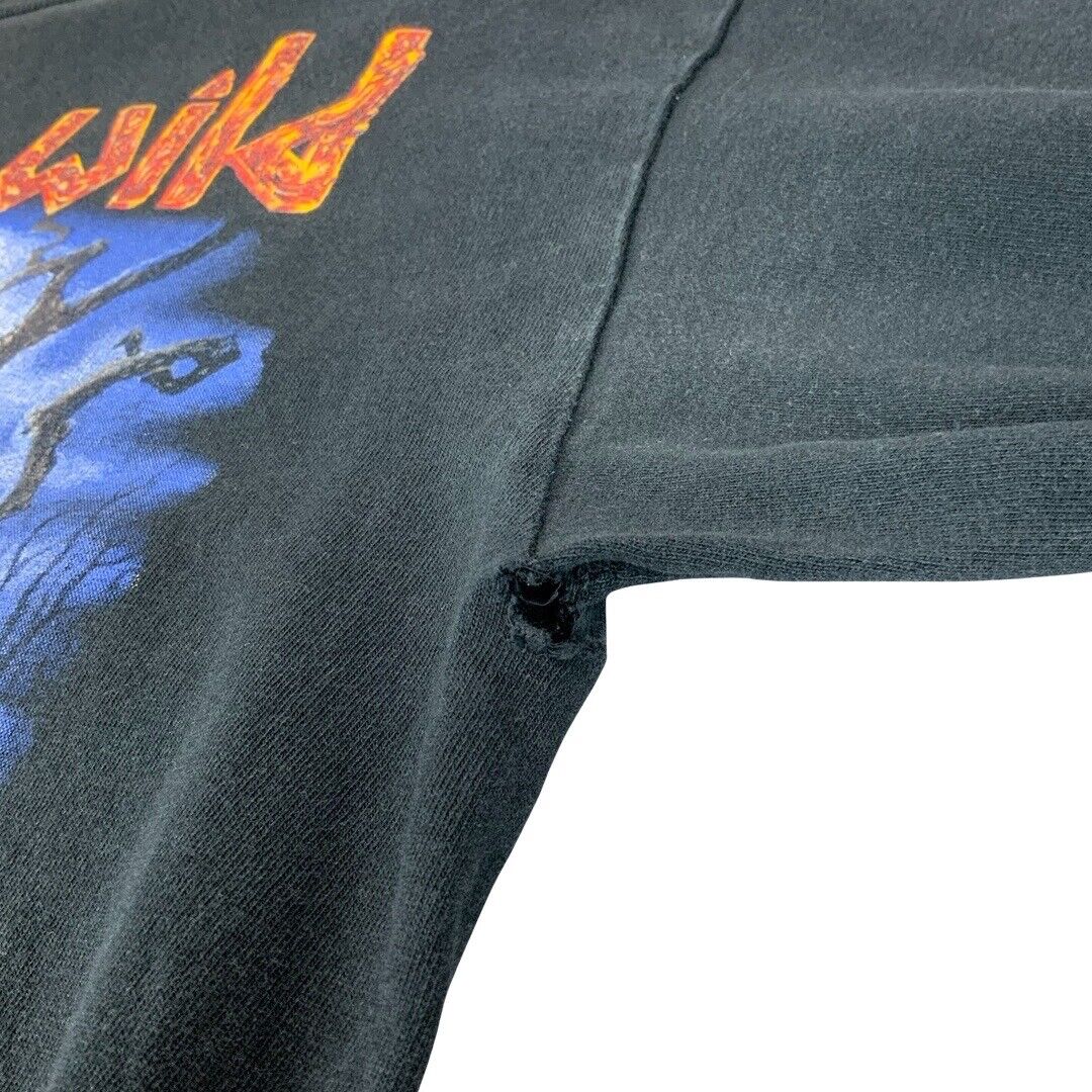 Vintage 1994 Black Running Wild Black Hand Inn Graphic long Sleeve T-Shirt XL