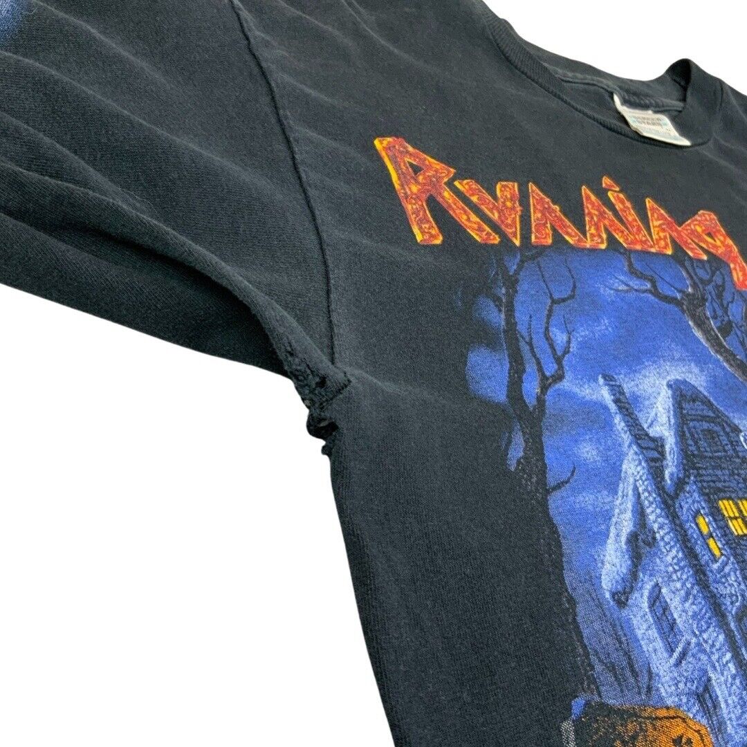 Vintage 1994 Black Running Wild Black Hand Inn Graphic long Sleeve T-Shirt XL