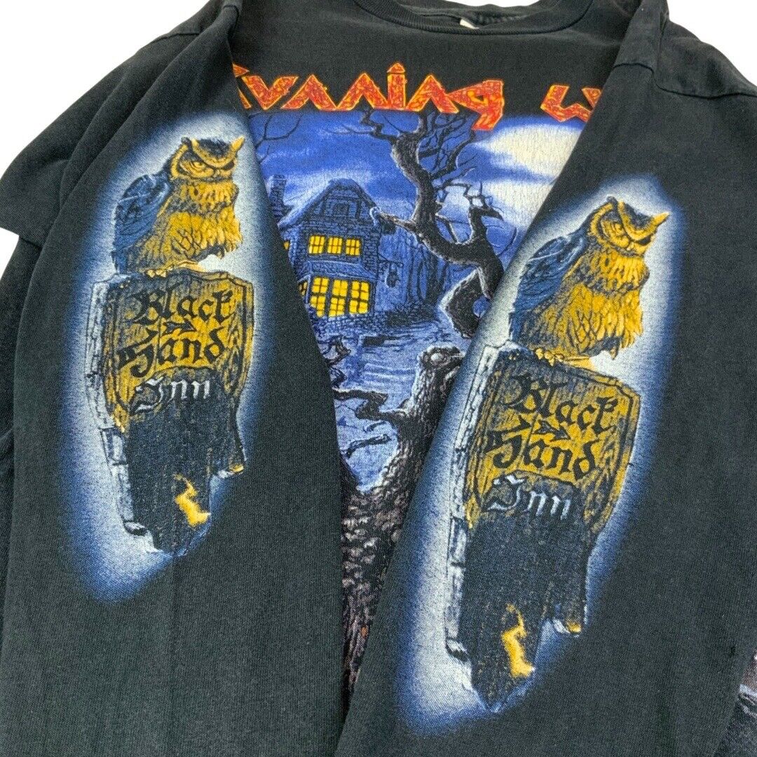 Vintage 1994 Black Running Wild Black Hand Inn Graphic long Sleeve T-Shirt XL
