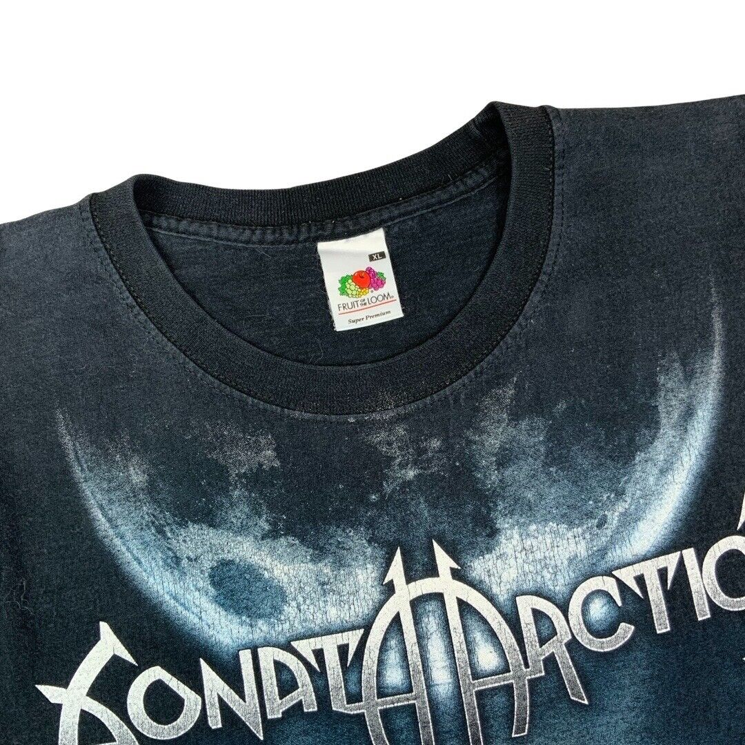 2006 Black Sonata Arctica For The Sake Of Revenge Double Sided T-Shirt XL