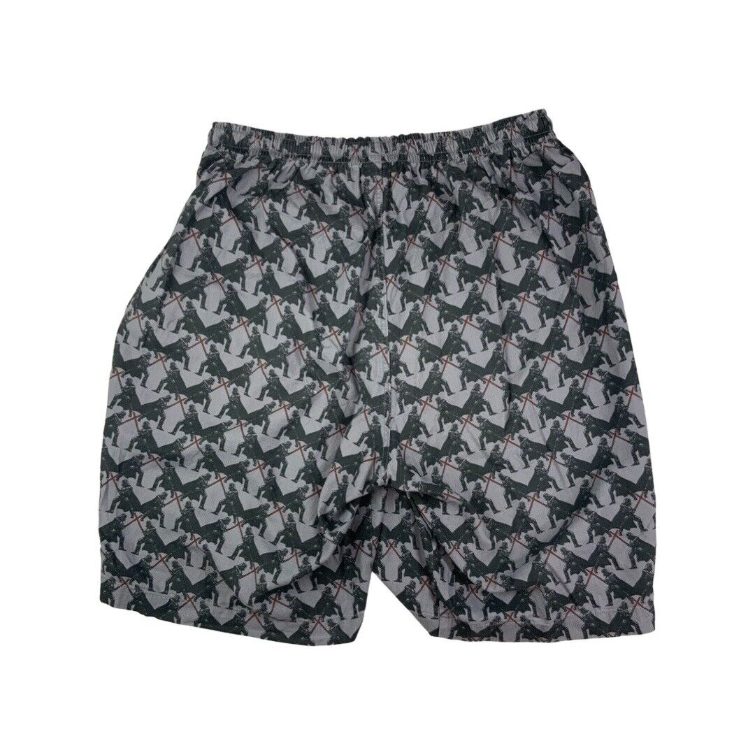Grey & Black Uniqlo x Star Wars Darth Vader Swim Beach Boardshorts XL
