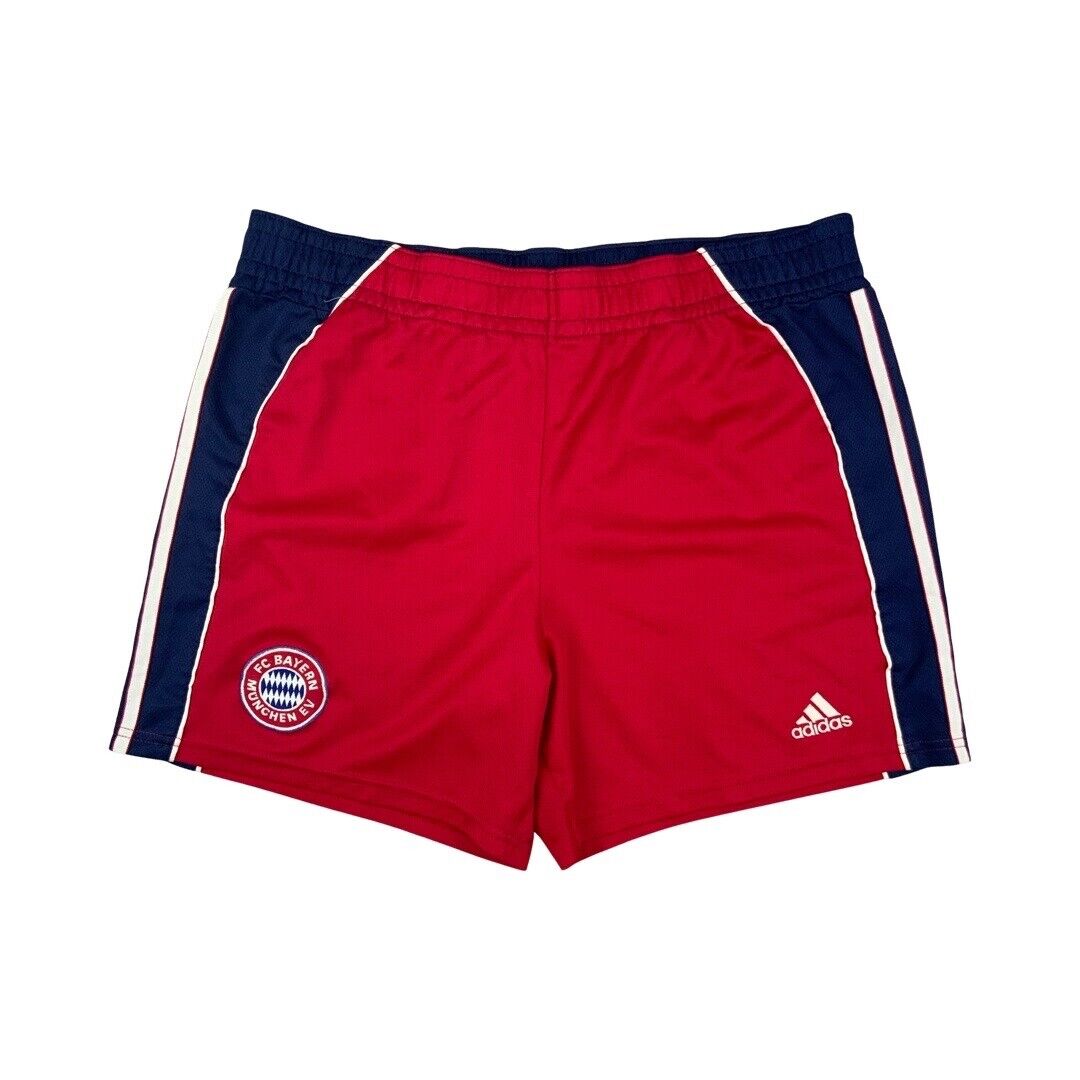 Vintage 1999 Red & Blue Adidas Bayern Munich Home Football Shorts Large