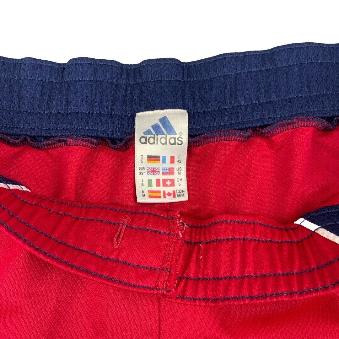 Vintage 1999 Red & Blue Adidas Bayern Munich Home Football Shorts Large