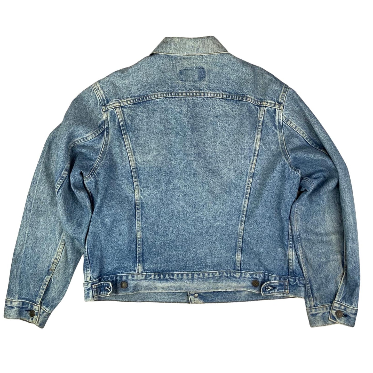 VTG 80s USA MADE LEVIS 70506-0214 RED TAB TYPE 3 TRUCKER DENIM JACKET 40" M