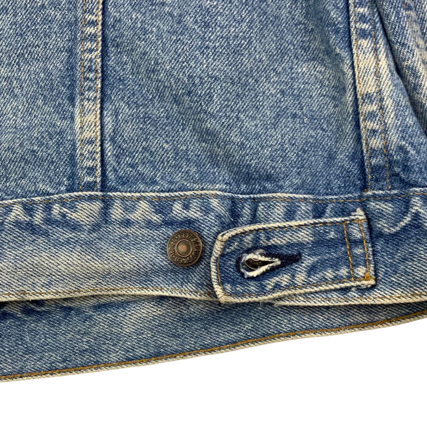 VTG 80s USA MADE LEVIS 70506-0214 RED TAB TYPE 3 TRUCKER DENIM JACKET 40" M