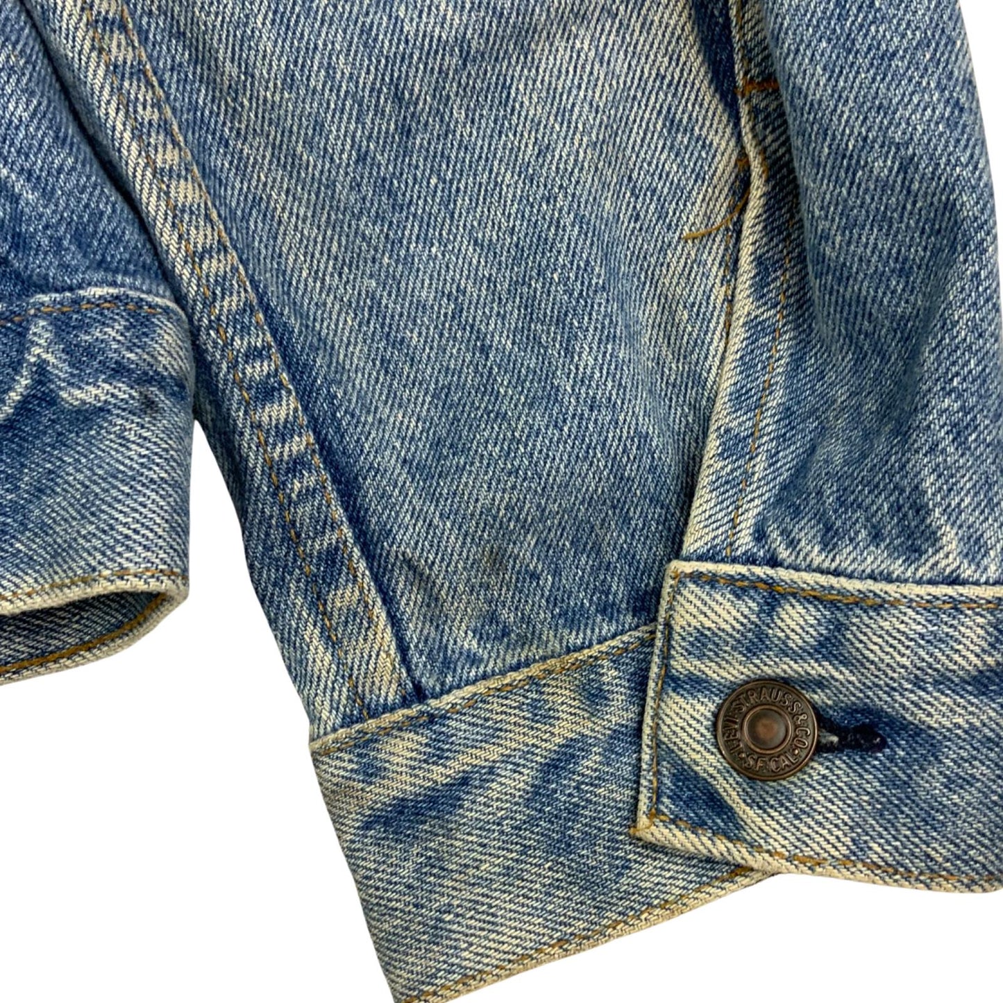 VTG 80s USA MADE LEVIS 70506-0214 RED TAB TYPE 3 TRUCKER DENIM JACKET 40" M