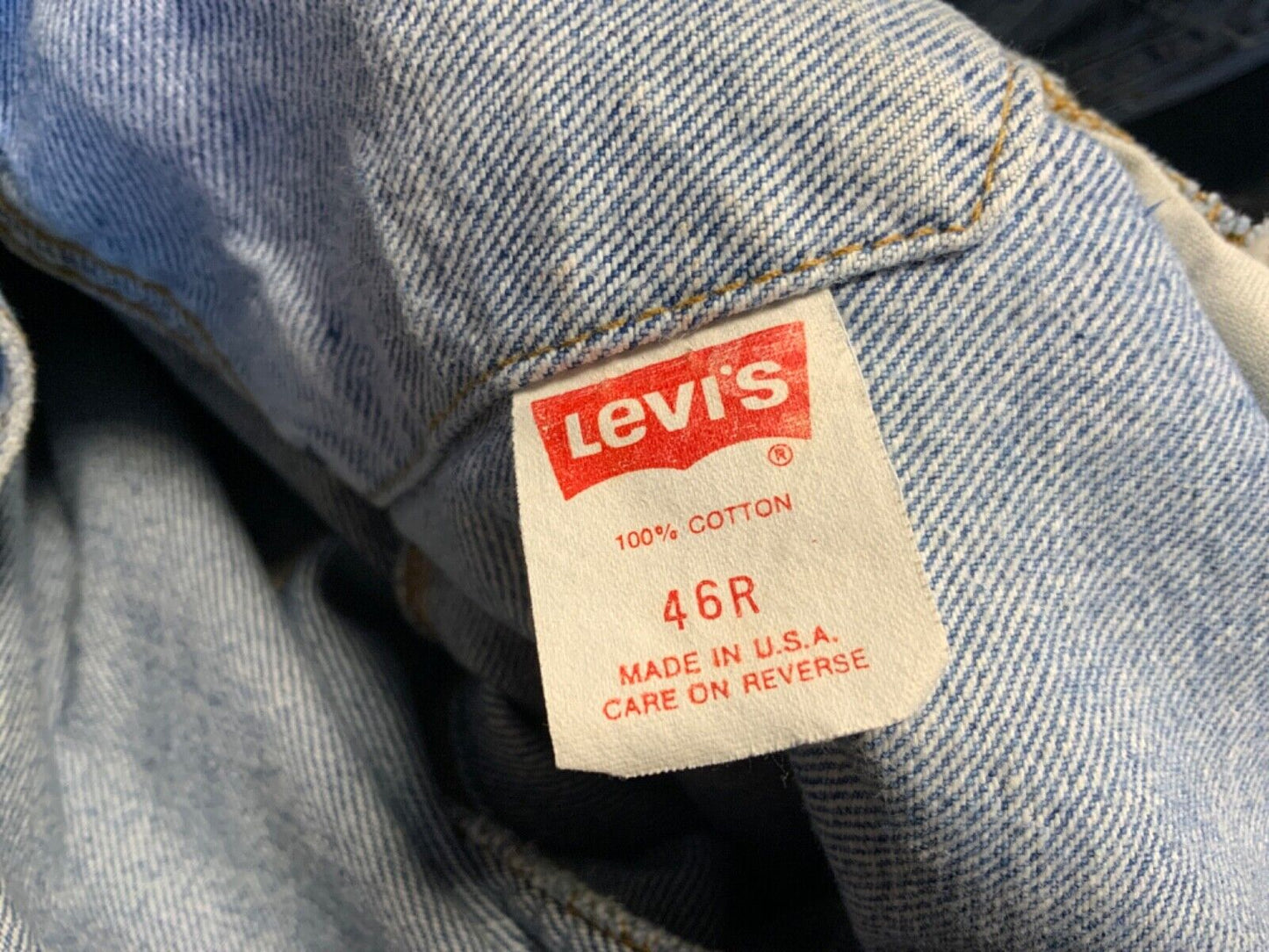 VTG 80s USA MADE LEVIS 70506-0214 RED TAB TYPE 3 TRUCKER DENIM JACKET 40" M