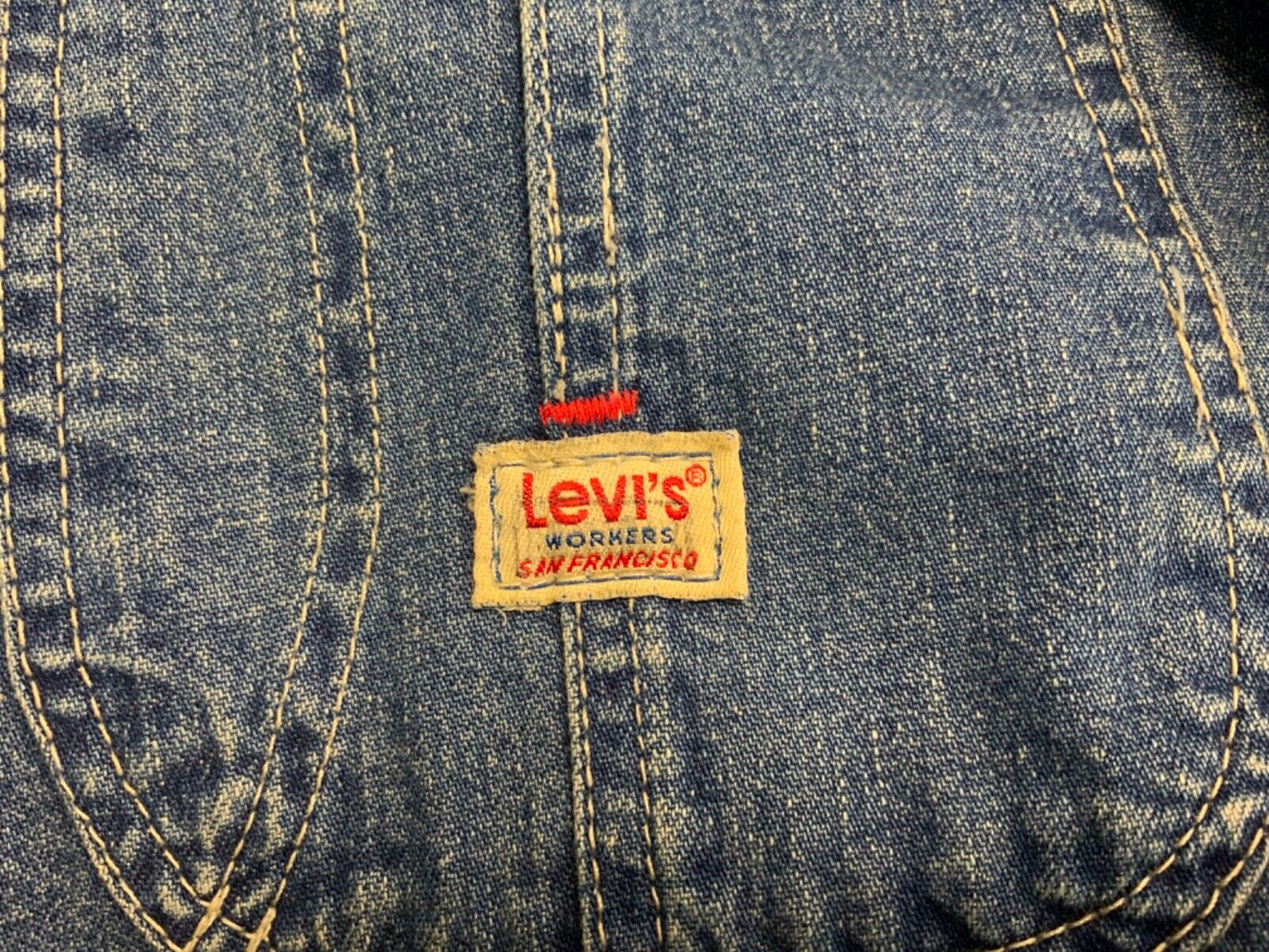 VTG RARE 70742-20 LEVIS WORKERS BLANKET LINED DENIM CHORE JACKET ROCKABILLY40” M