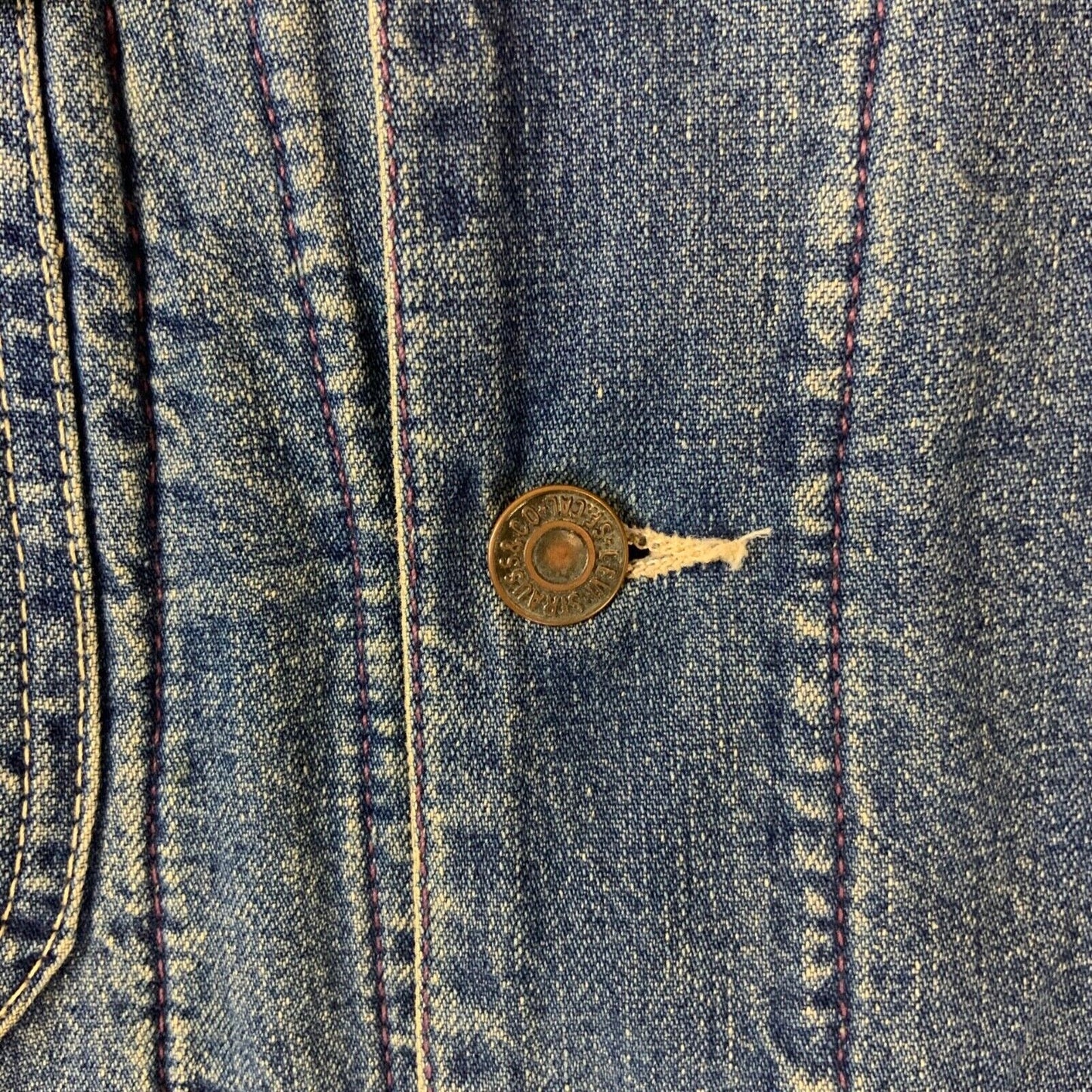 VTG RARE 70742-20 LEVIS WORKERS BLANKET LINED DENIM CHORE JACKET ROCKABILLY40” M