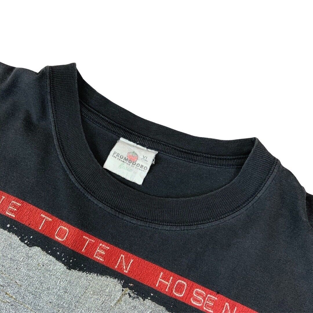 Vintage 90s Black Die Toten Hosen German Punk Rock Graphic T-Shirt L/XL