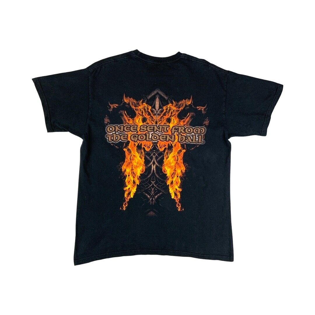 Vintage Black Amon Amarth Once Sent From The Golden Hall Graphic T-Shirt Large