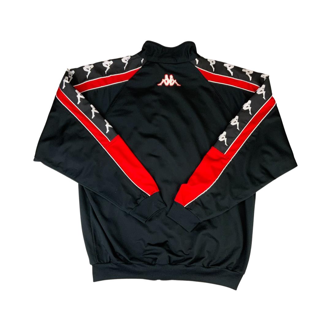 Vintage 90s Black & Red Kappa Feyenoord Rotterdam Zip-Up Track Jacket XXL