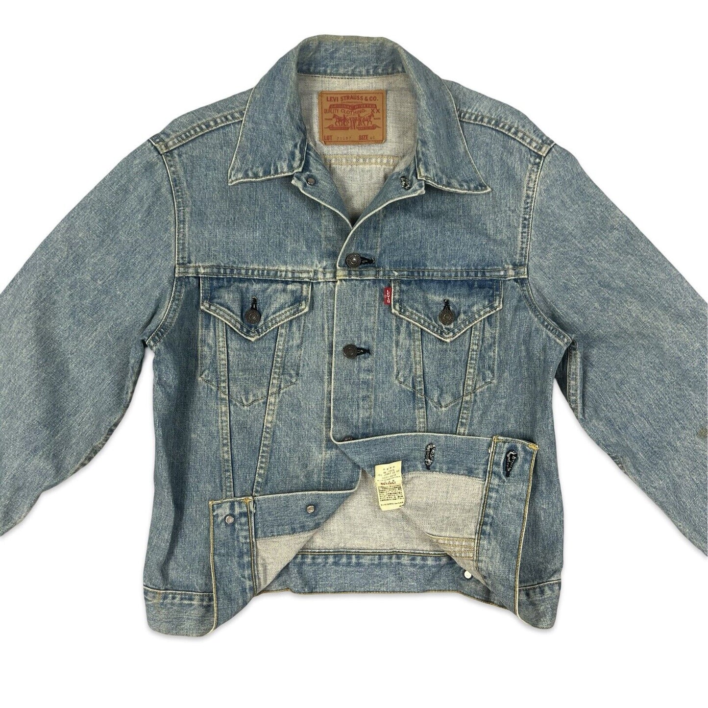 VTG 90s JAPANESE LEVIS LVC BIG E TYPE 3 TRUCKER DENIM JACKET MOD ROCKABILLY 40 M