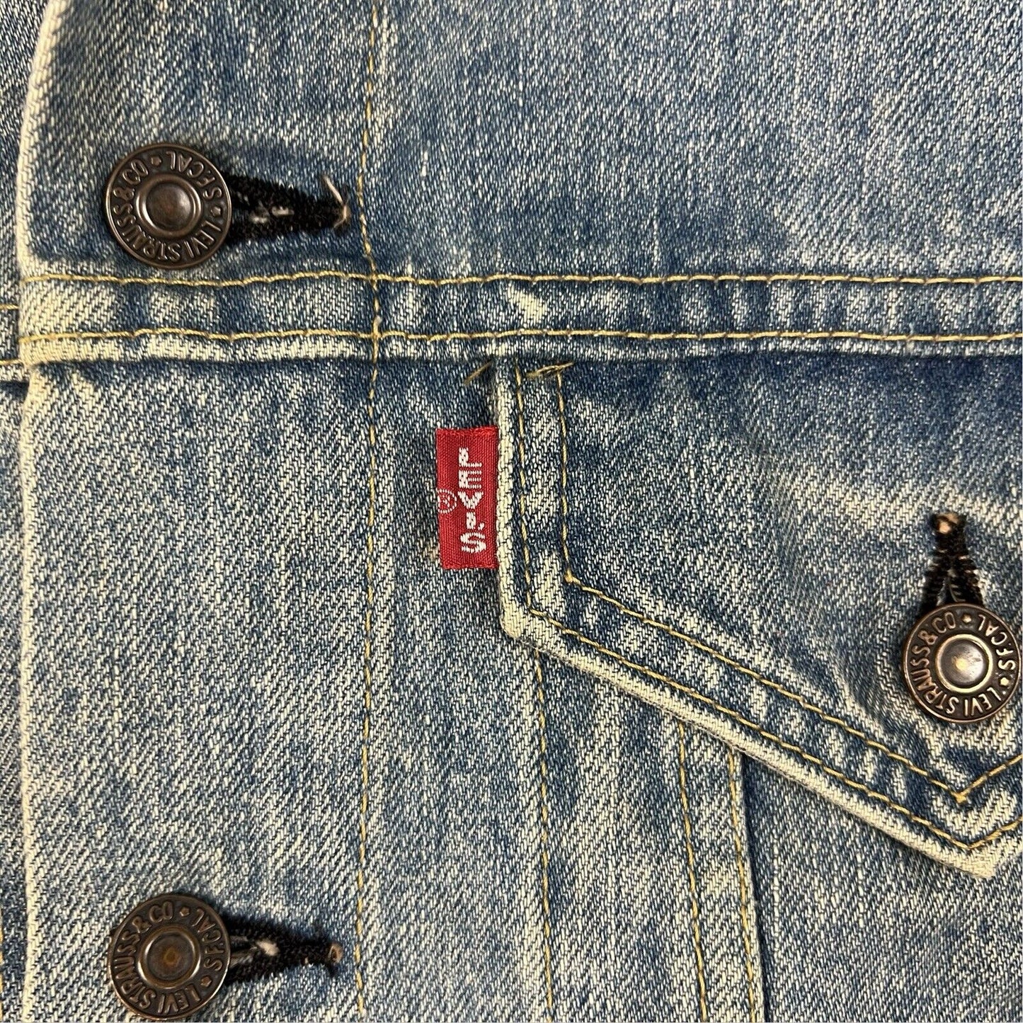 VTG 90s JAPANESE LEVIS LVC BIG E TYPE 3 TRUCKER DENIM JACKET MOD ROCKABILLY 40 M