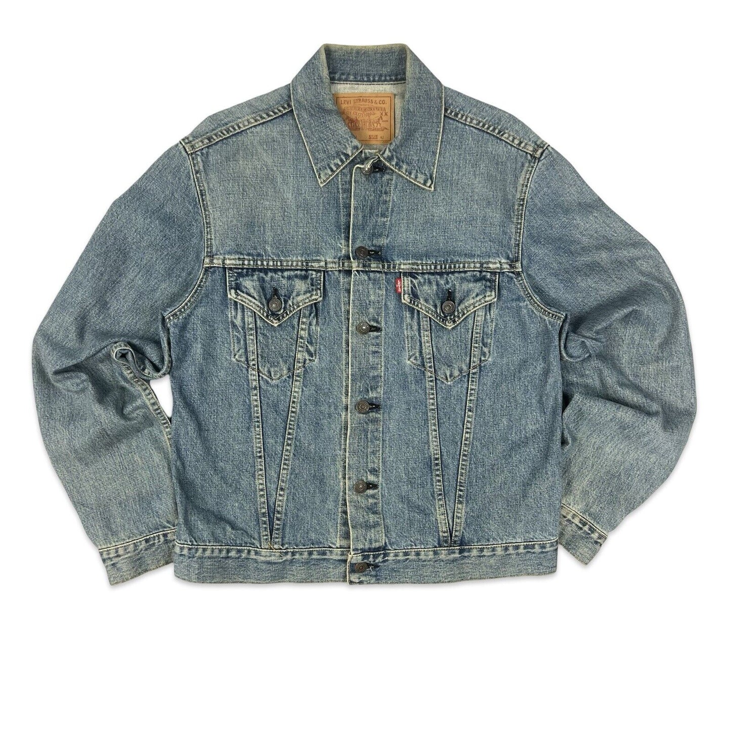 VTG 90s JAPANESE LEVIS LVC BIG E TYPE 3 TRUCKER DENIM JACKET MOD ROCKABILLY 38 S