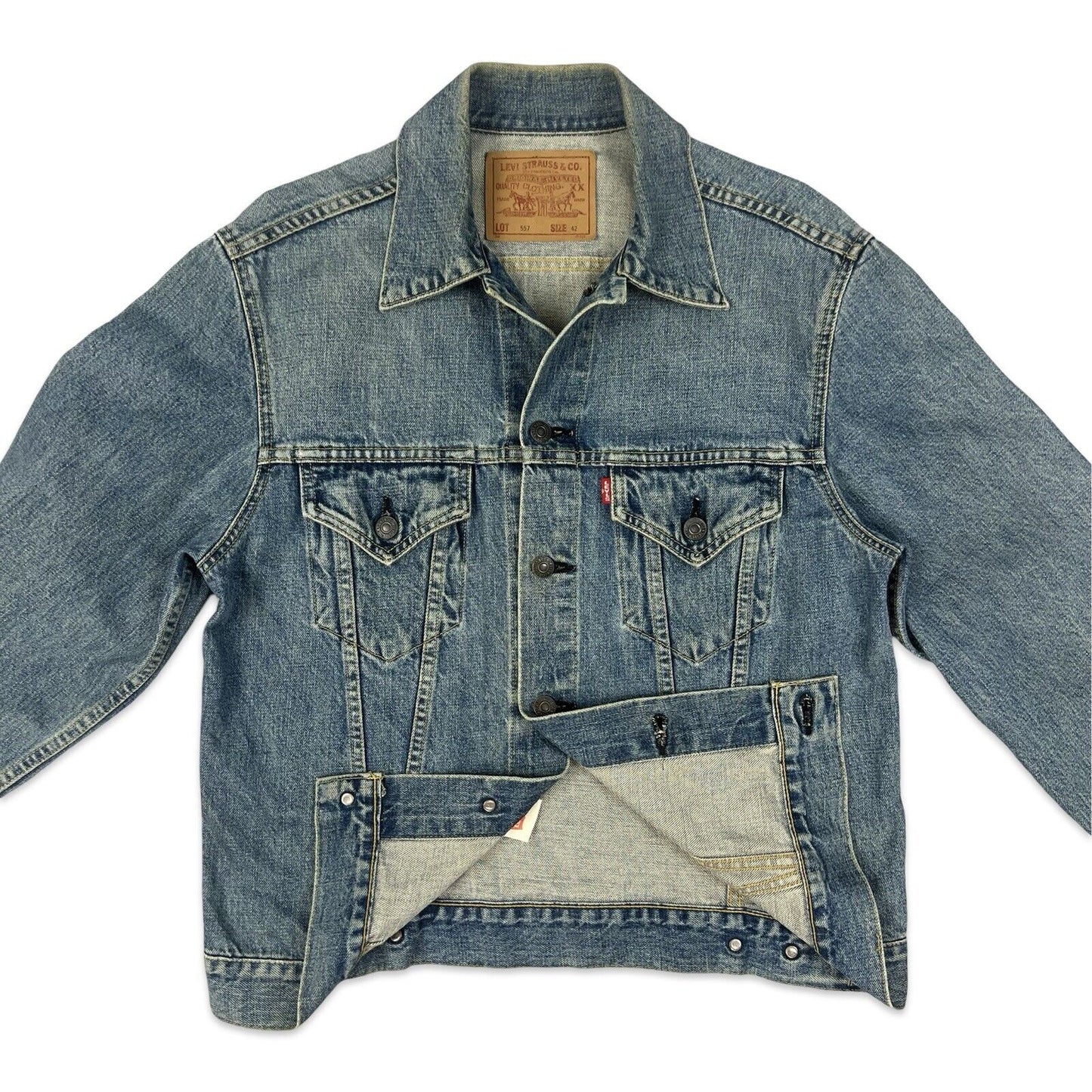 VTG 90s JAPANESE LEVIS LVC BIG E TYPE 3 TRUCKER DENIM JACKET MOD ROCKABILLY 38 S