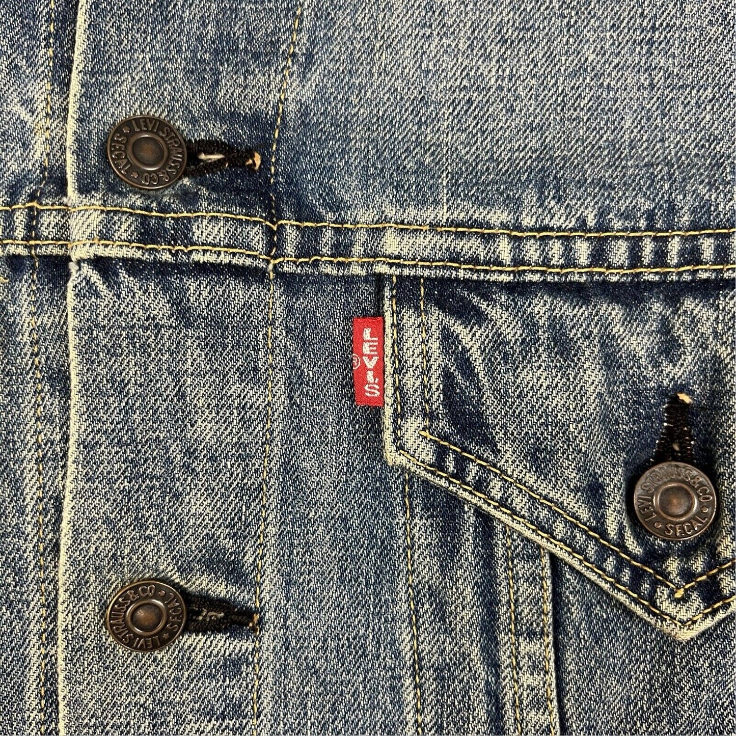 VTG 90s JAPANESE LEVIS LVC BIG E TYPE 3 TRUCKER DENIM JACKET MOD ROCKABILLY 38 S