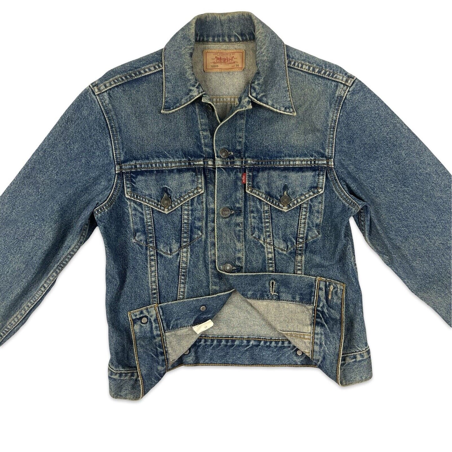 VTG 90s JAPAN LEVIS LVC RED TAB TYPE 3 TRUCKER DENIM JACKET MOD ROCKABILLY 36” S