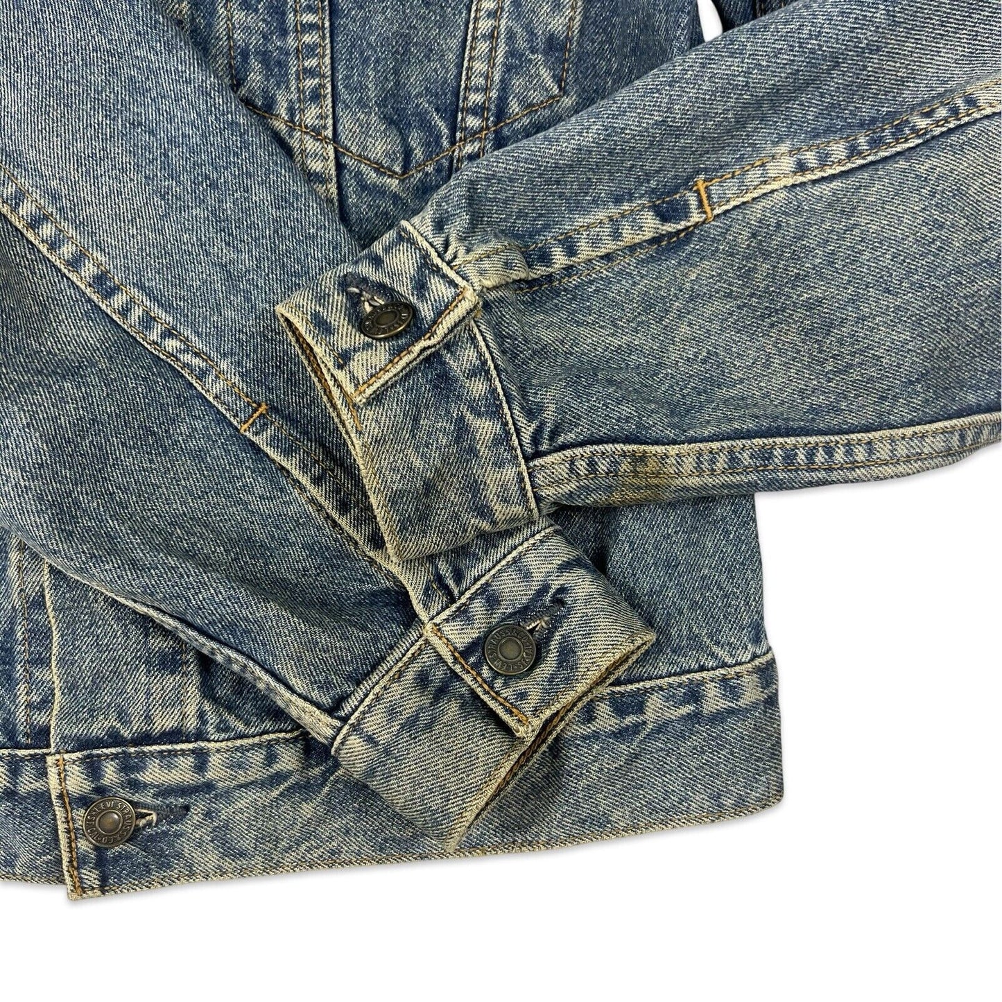 VTG 90s JAPAN LEVIS LVC RED TAB TYPE 3 TRUCKER DENIM JACKET MOD ROCKABILLY 36” S