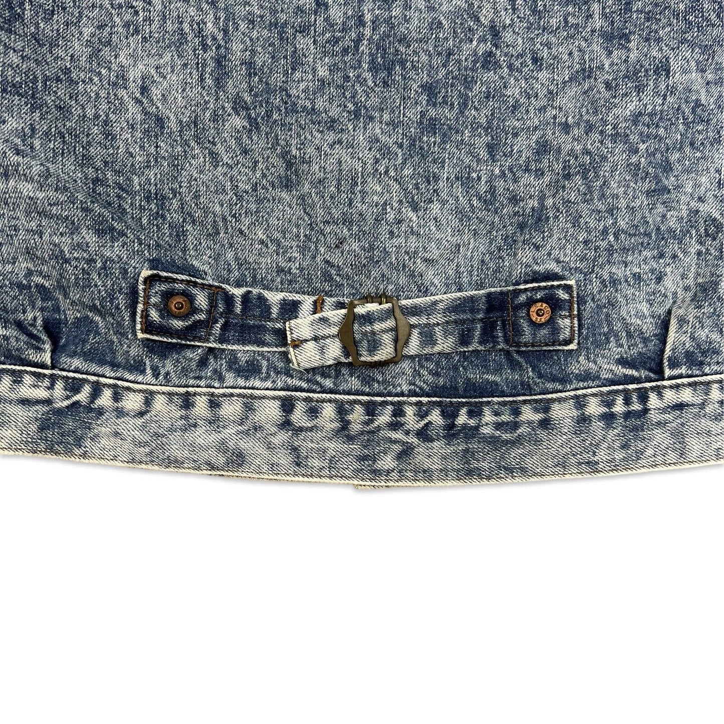 VTG JAPANESE SELVEDGE LEVIS BIG E TYPE 1 PLEAT DENIM JACKET ROCKABILLY LVC 40” M