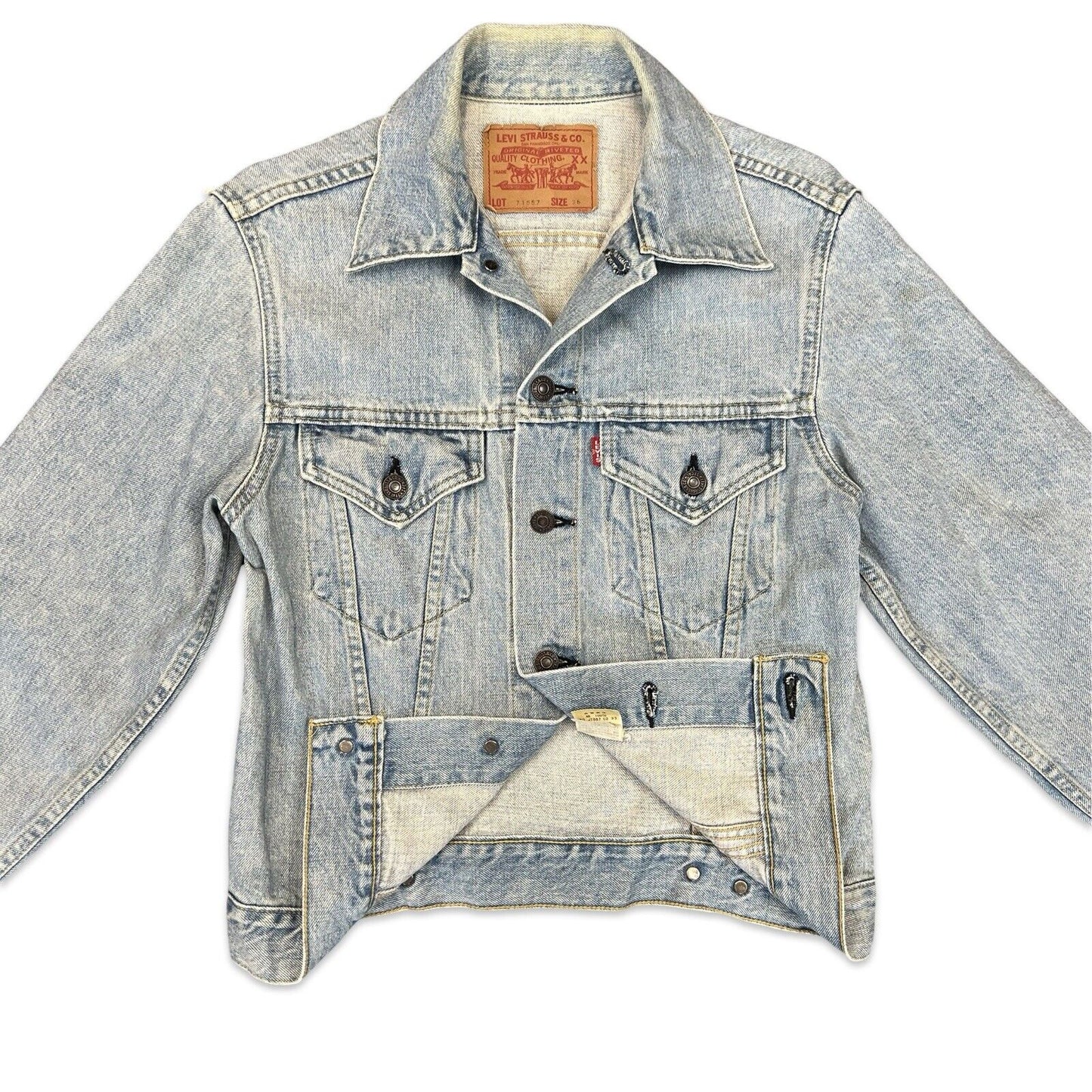 VTG 90s JAPANESE LEVIS BIG E TYPE 3 TRUCKER DENIM JACKET LVC MOD SKINS 60s 36 S