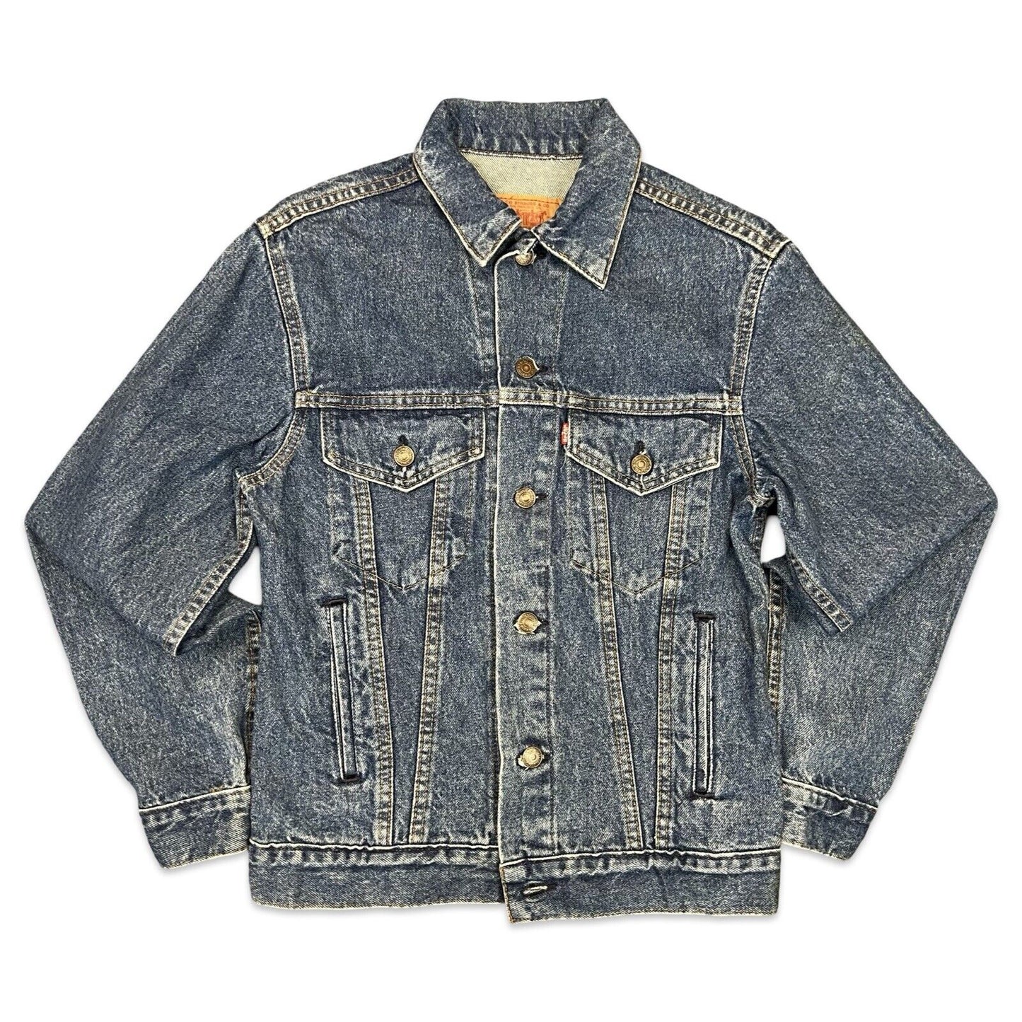 VTG 1980s USA MADE LEVIS RED TAB TYPE 3 TRUCKER DENIM JACKET MOD SKIN 34 XS