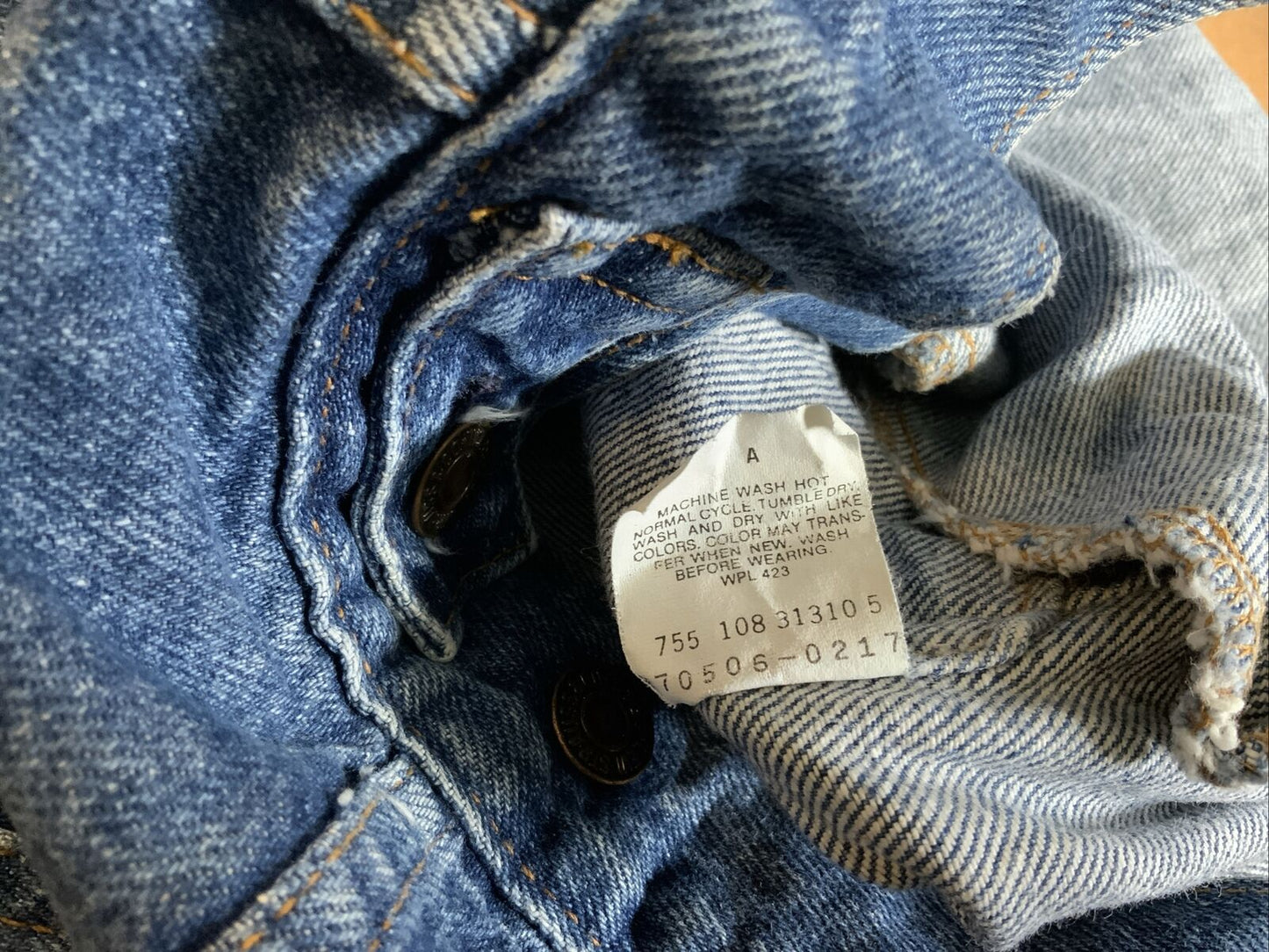 VTG 1980s USA MADE LEVIS RED TAB TYPE 3 TRUCKER DENIM JACKET MOD SKIN 34 XS