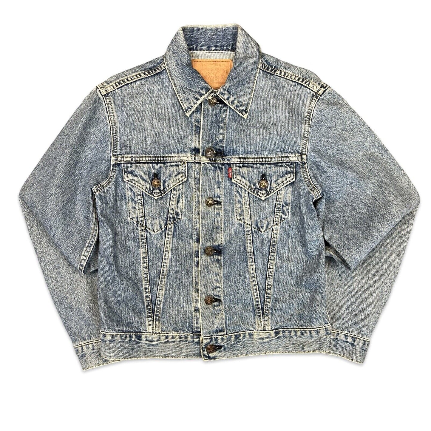 VTG 90s JAPANESE BIG E LEVIS TYPE 3 TRUCKER DENIM JACKET 1960s LVC MOD SKIN 38 S