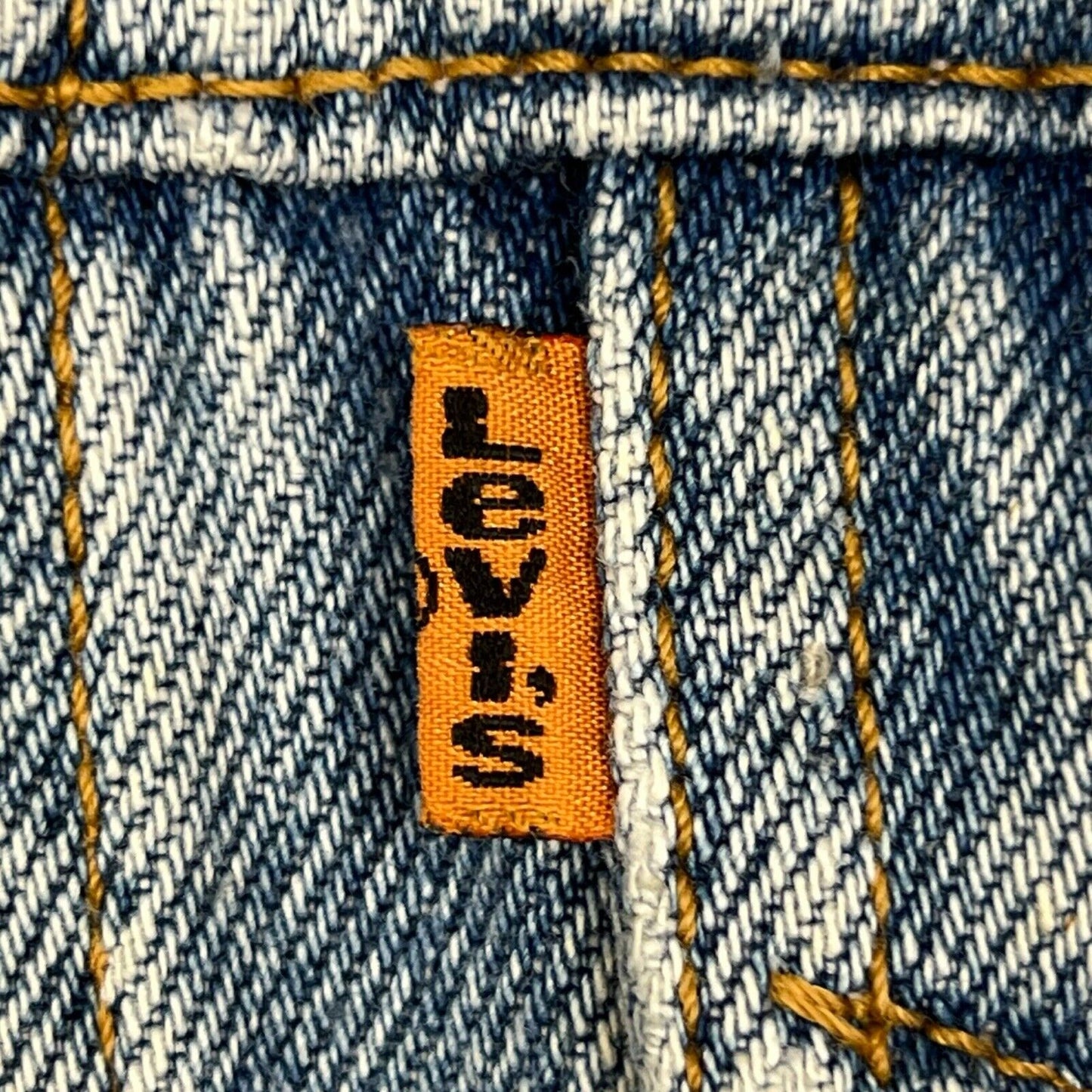 VTG 90s ORANGE TAB JAPANESE LEVIS TYPE 3 TRUCKER DENIM JACKET MOD SKINS 38 S