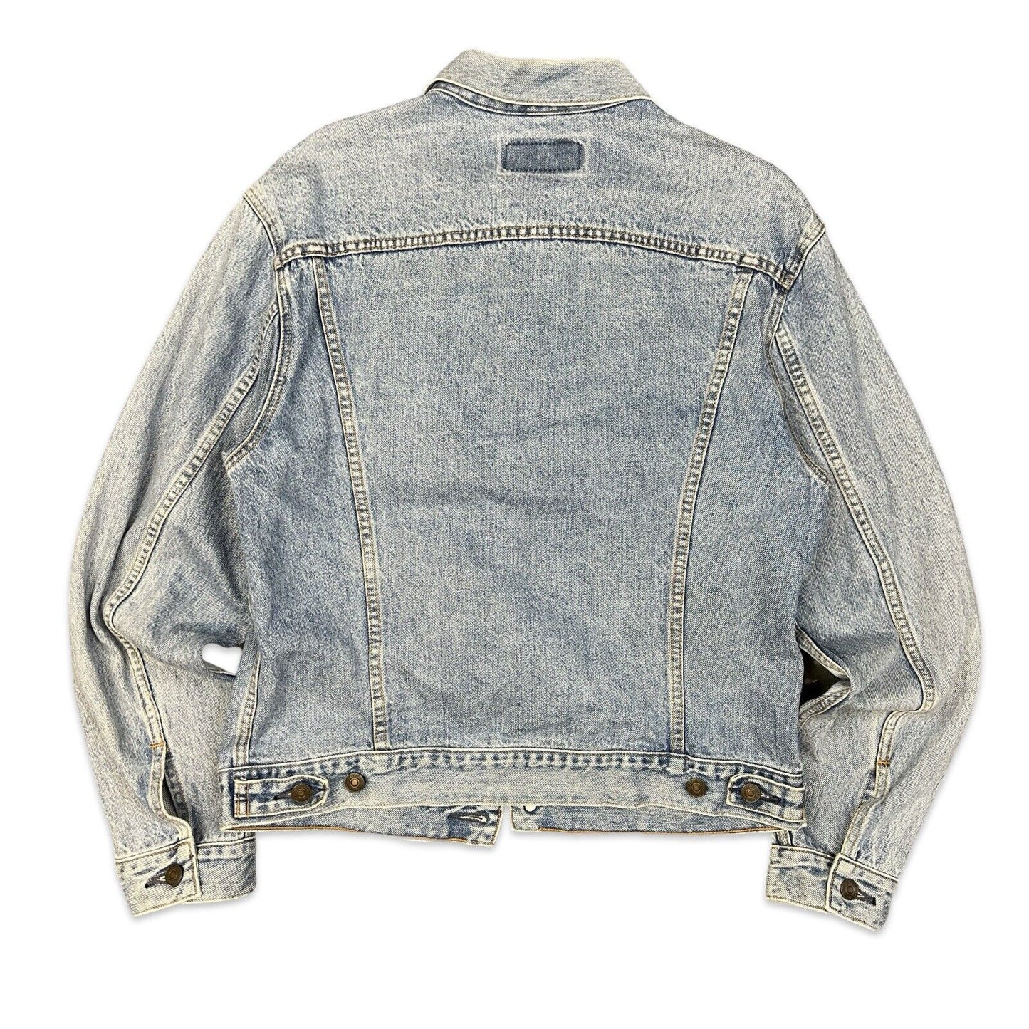 VTG 90s ORANGE TAB JAPANESE LEVIS TYPE 3 TRUCKER DENIM JACKET MOD SKINS 38 S