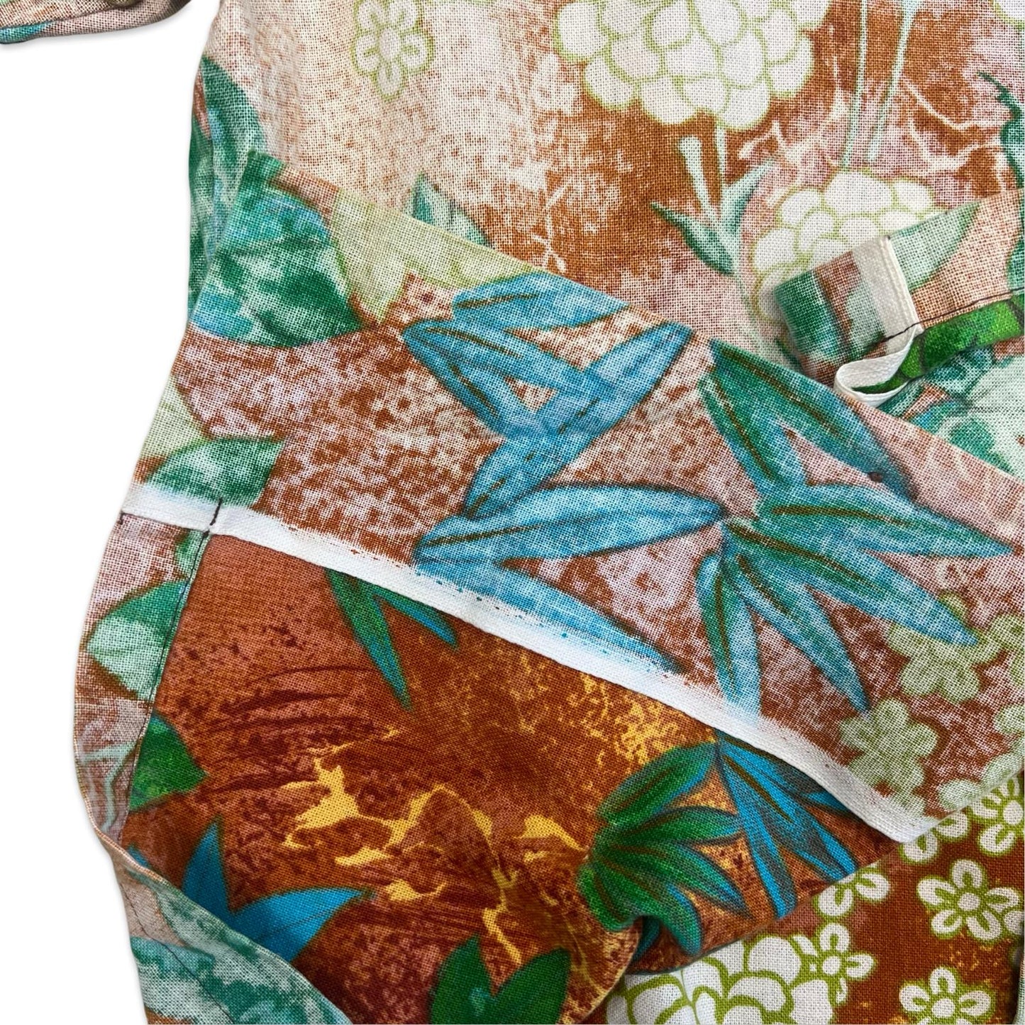 VTG 70s SURF LINE REVERSE PRINT HAWAIIAN ALOHA SHIRT TIKI ROCKABILLY S 36