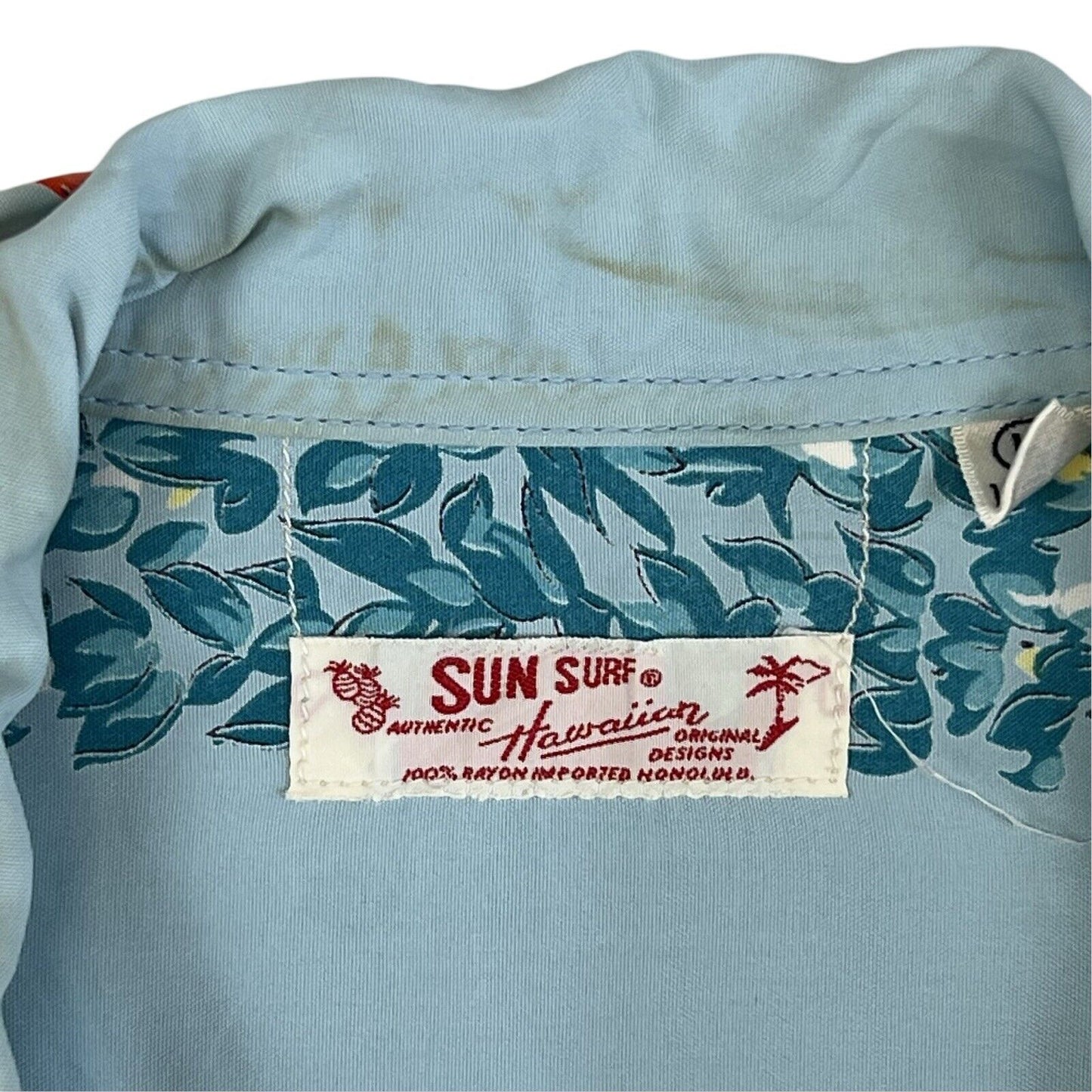 VTG SUN SURF COLLECTABLE RAYON HAWAIIAN ALOHA SHIRT 40s 50s TIKI ROCKABILLY L 42