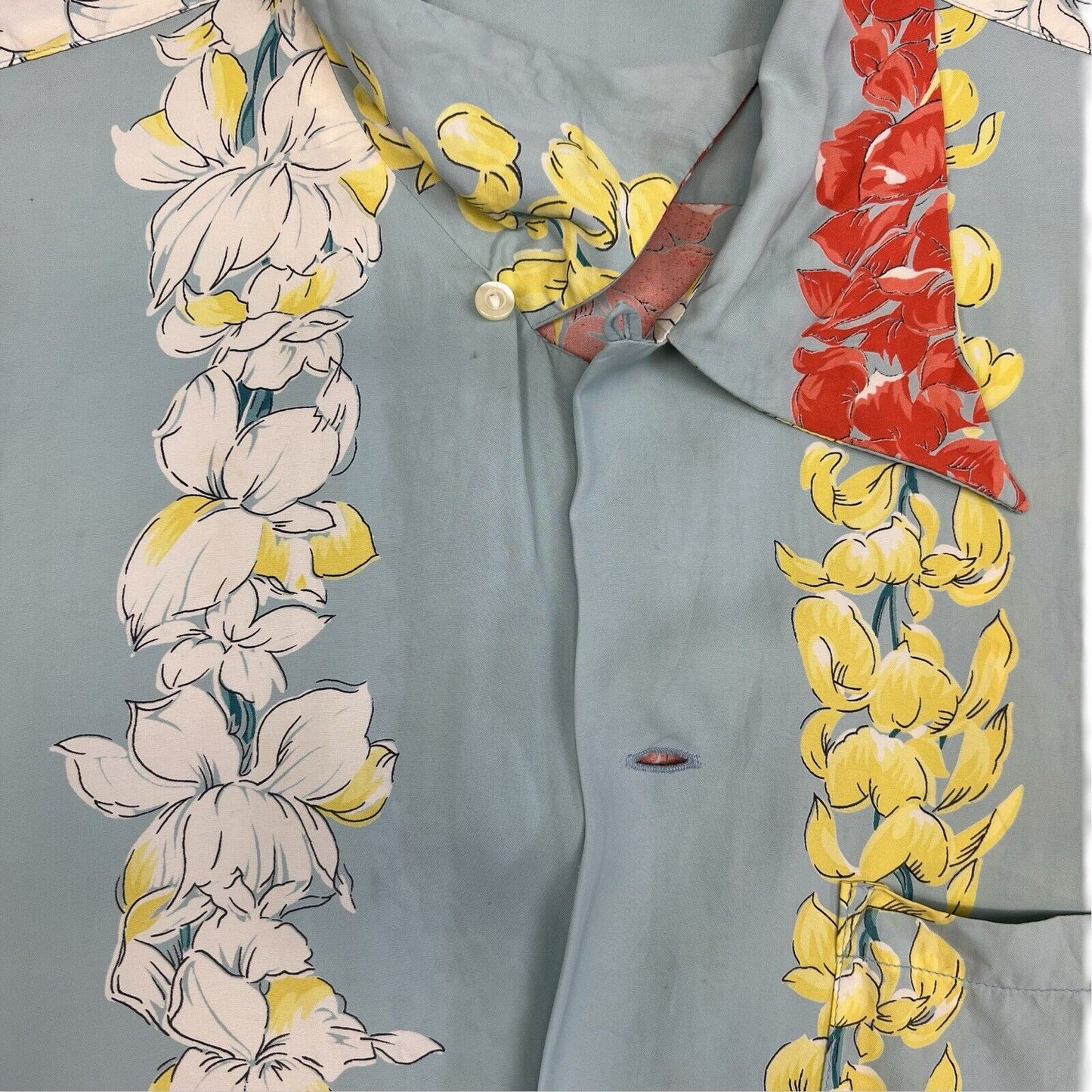 VTG SUN SURF COLLECTABLE RAYON HAWAIIAN ALOHA SHIRT 40s 50s TIKI ROCKABILLY L 42
