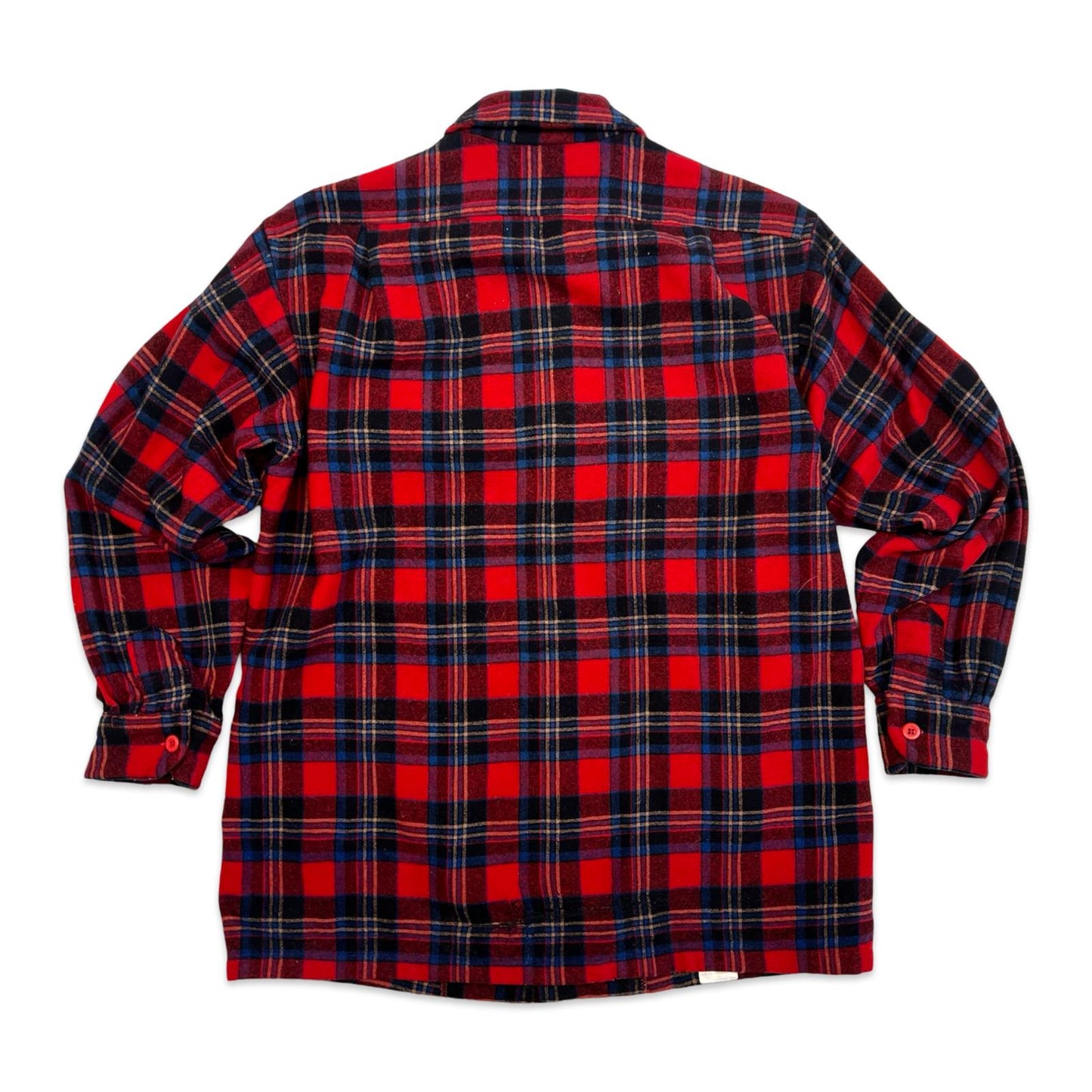 VTG USA PENDLETON WOOL SHIRT CHECK PLAID ROCKABILLY HOT ROD S 36”