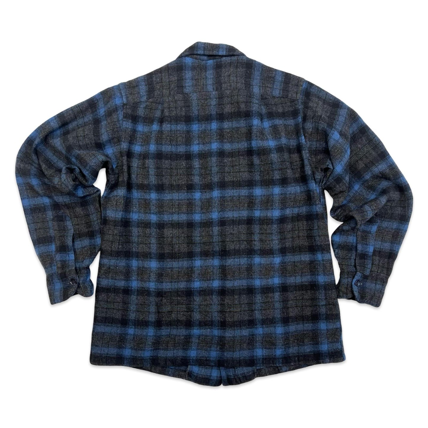 VTG USA PENDLETON WOOL BOARD SHIRT PLAID ROCKABILLY HOT ROD BEACH BOYS S 36”