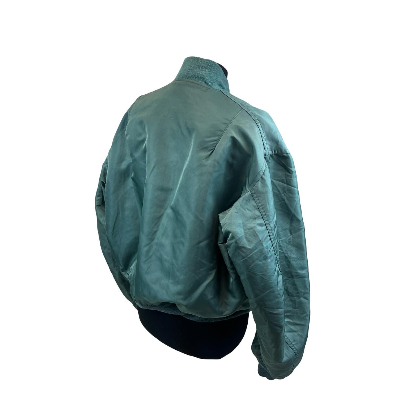 VTG ALPHA INDUSTRIES MA-1 USAF PILOT FLYING JACKET OLIVE GREEN NYLON SML 38”