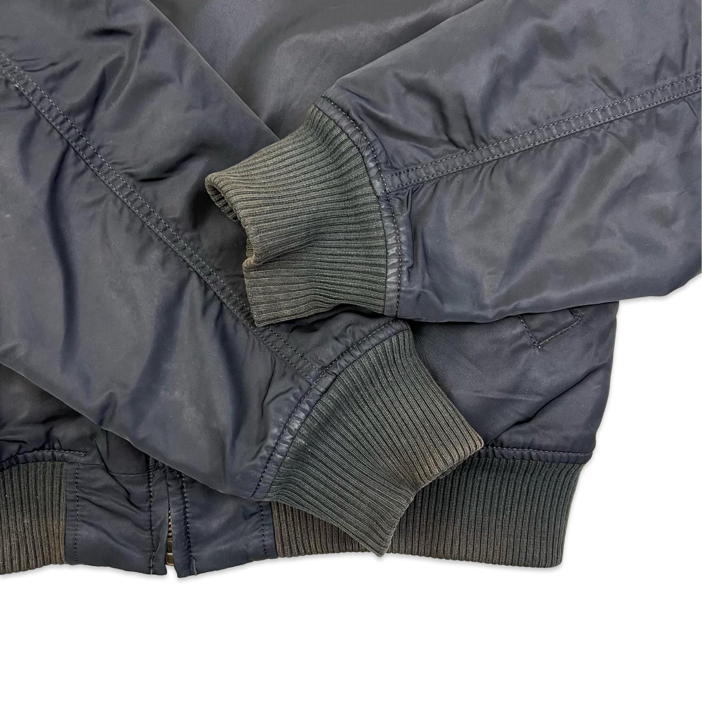 ALPHA INDUSTRIES MA-1 USAF PILOT FLYING JACKET BLACK NYLON L 42