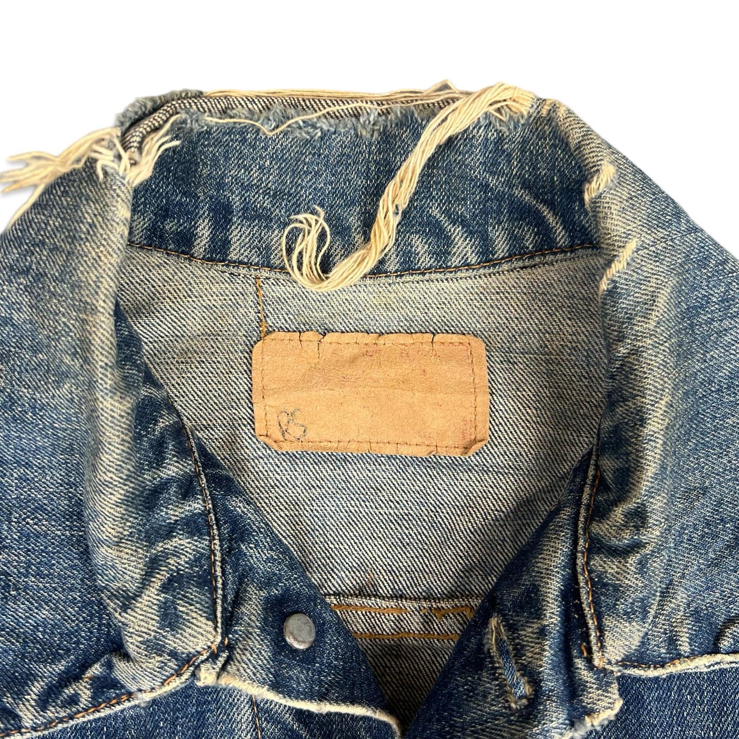 VTG ORIGINAL 1960s LEVIS BIG E TYPE 3 TRUCKER DENIM JACKET 45 STAMP MOD 36” SML